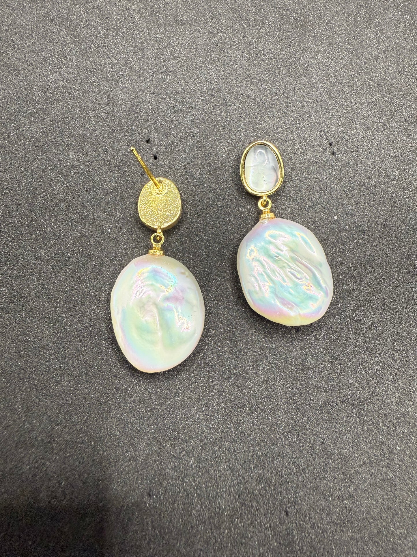 Boucles d'oreilles Lune Lustrée