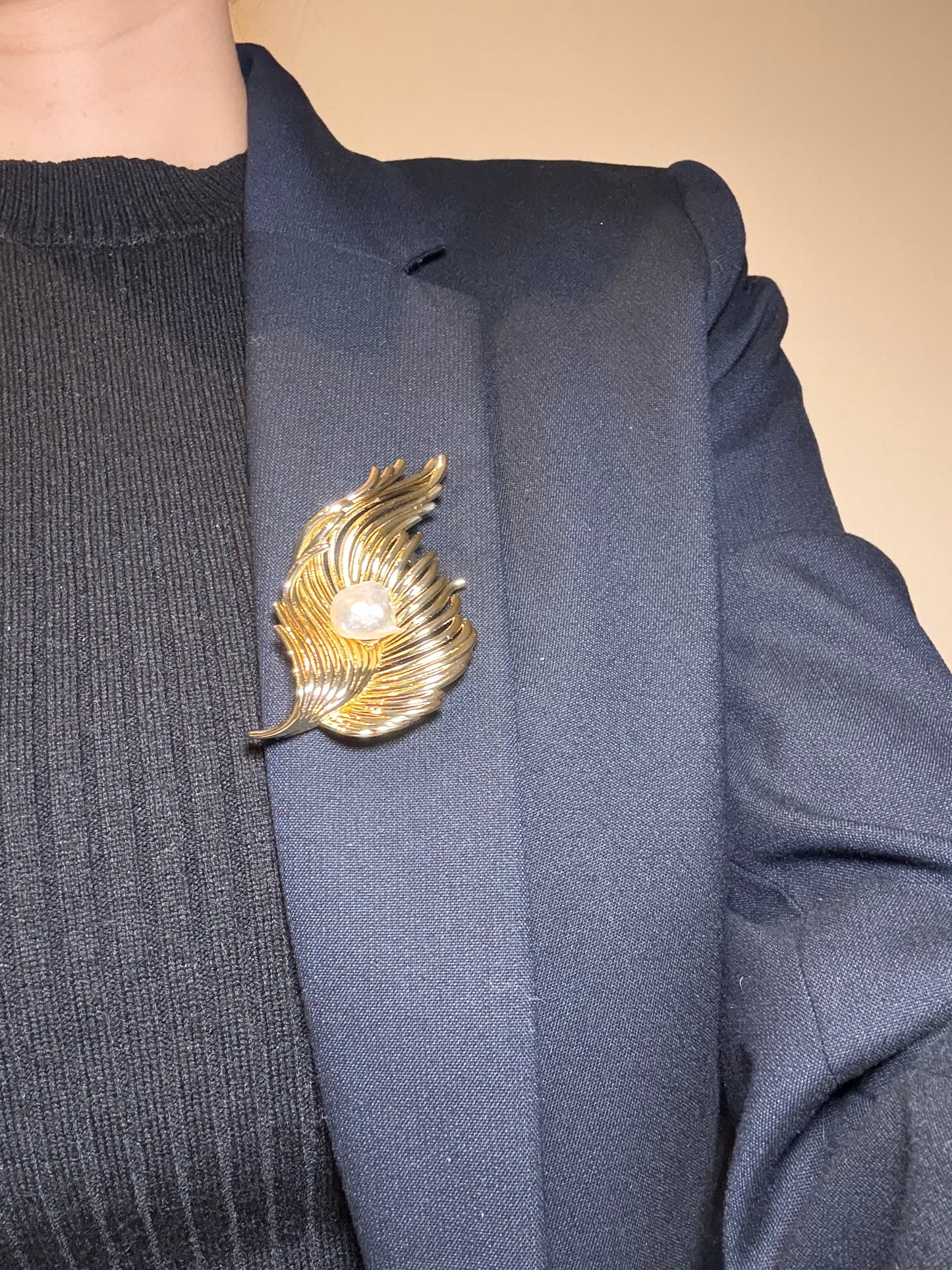 Ethereal Feather Brooch