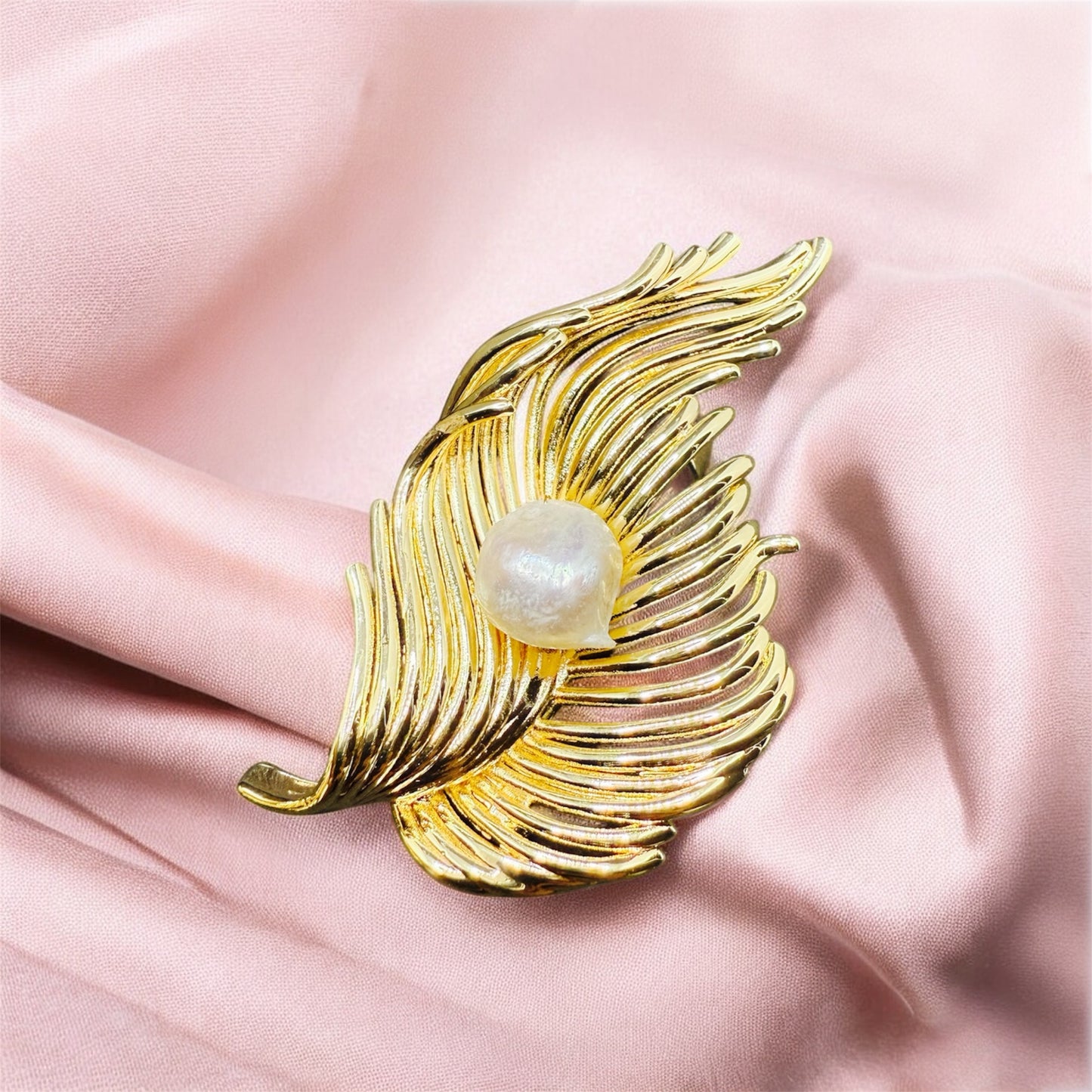 Ethereal Feather Brooch