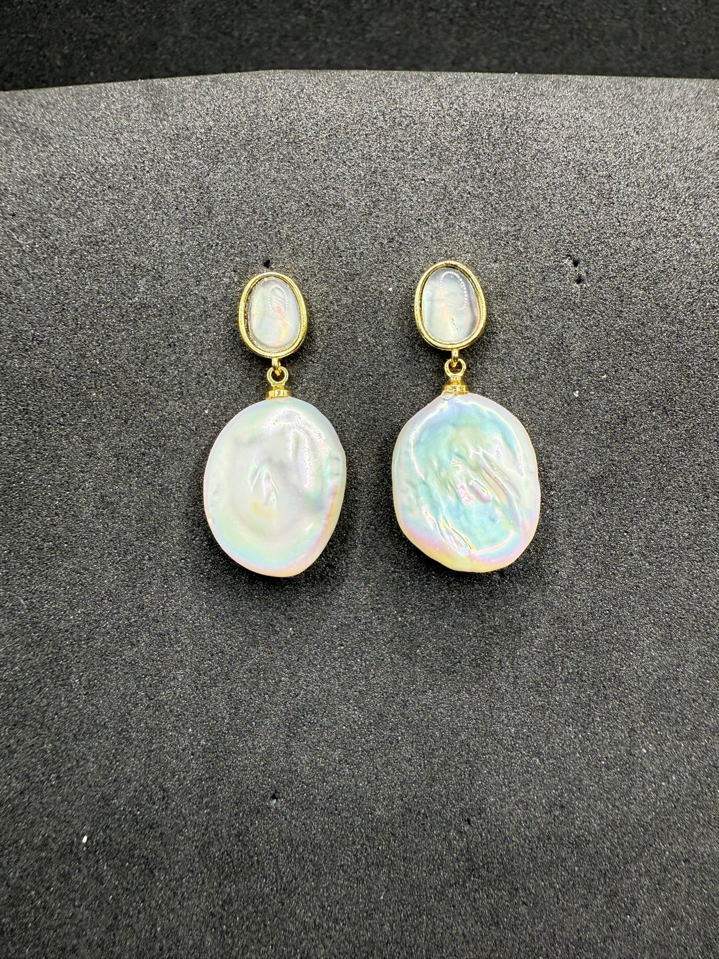 Boucles d'oreilles Lune Lustrée
