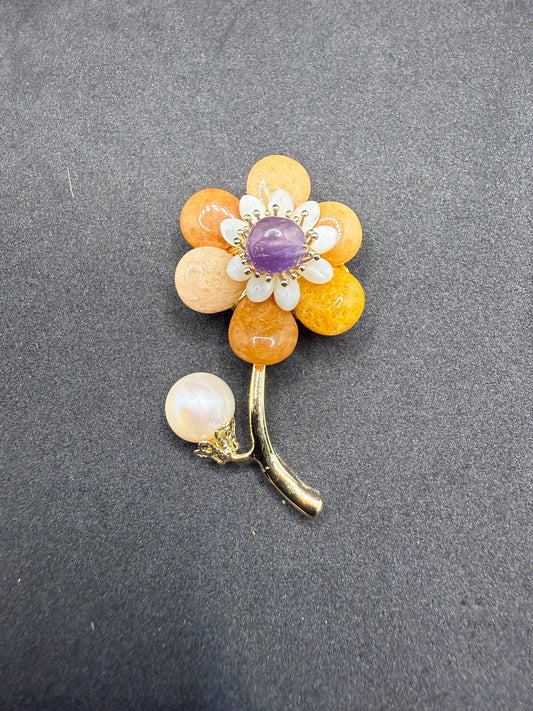 Broche Fleur Éthérée