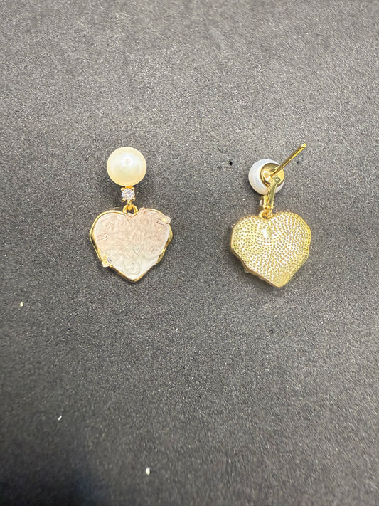 Blushing Heart Earrings