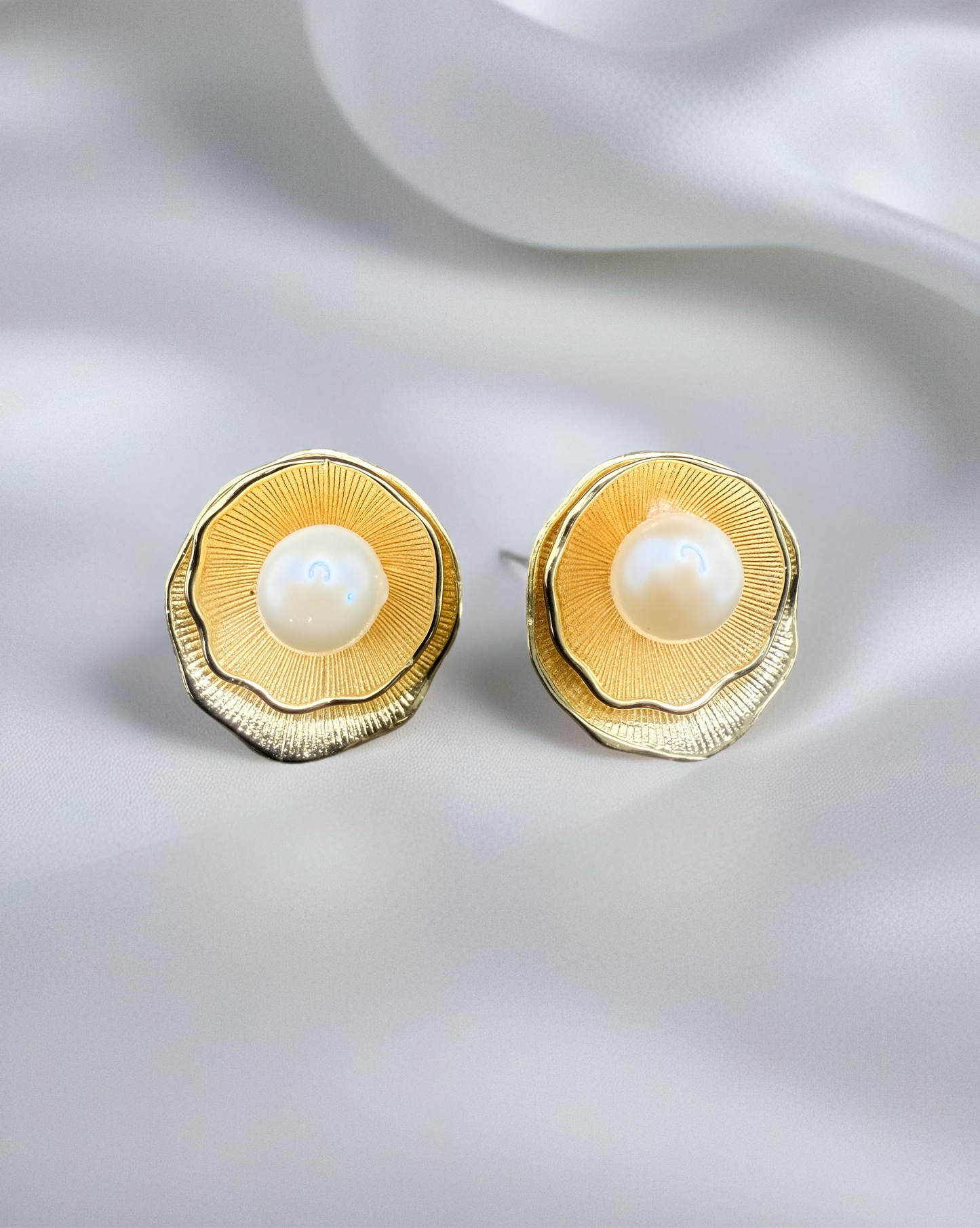 Boucles d'oreilles en perles Golden Bloom