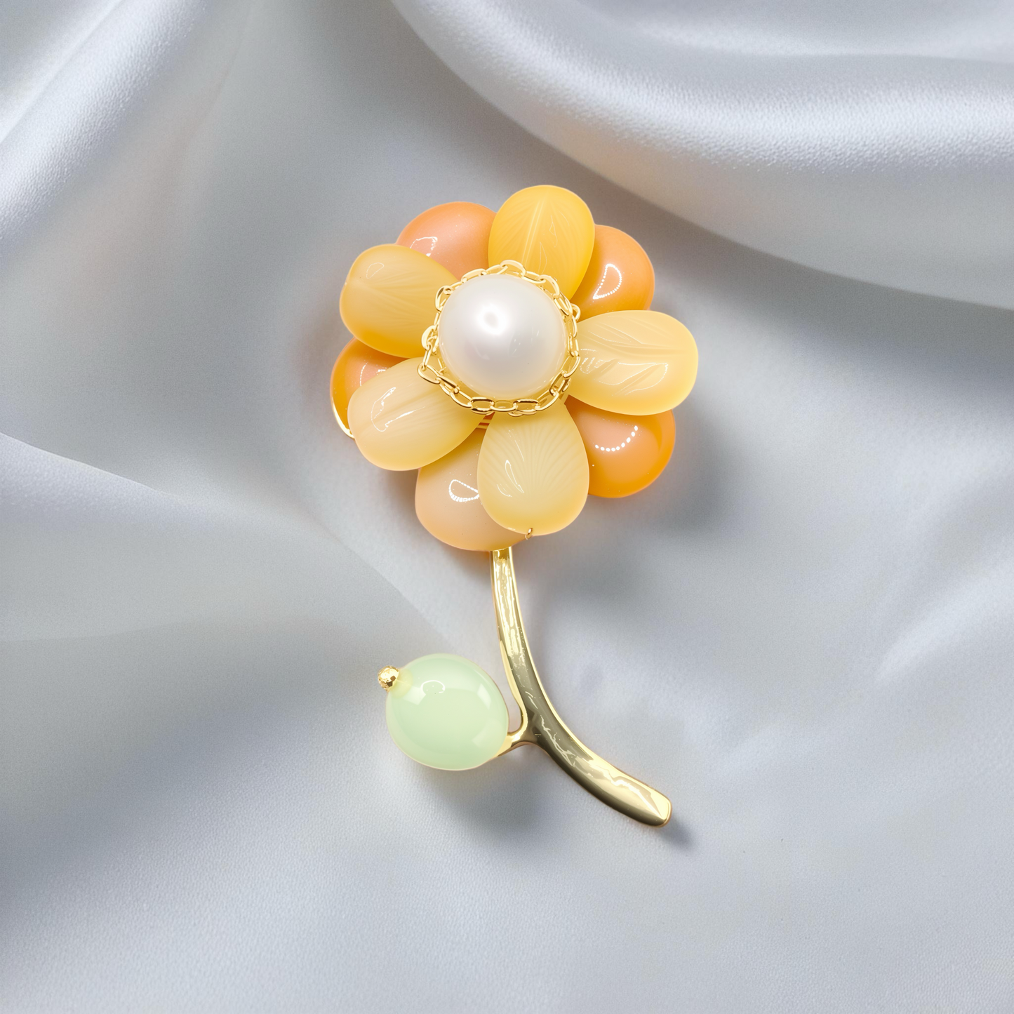 Broche Harmonie Fleur d'Or