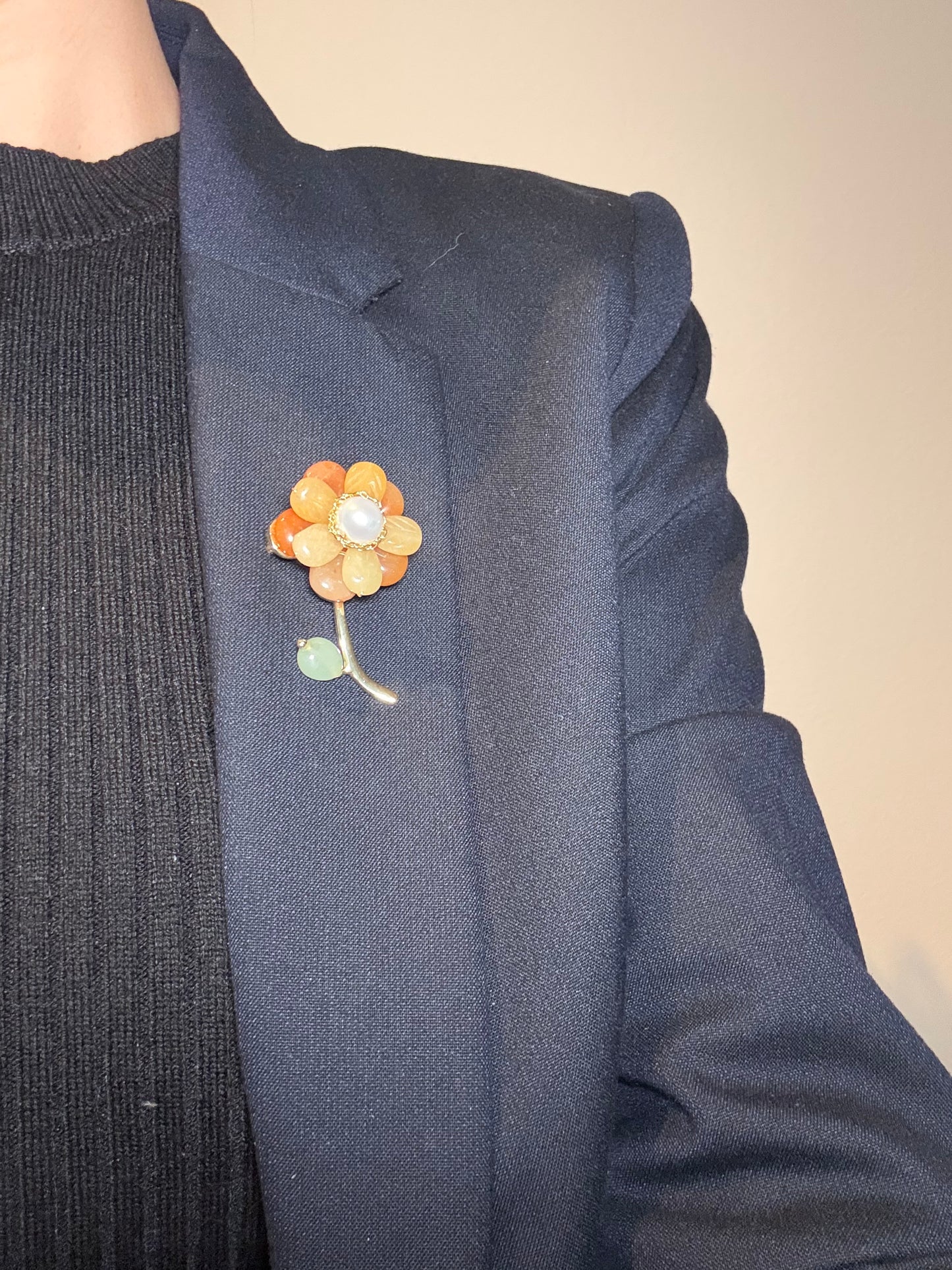 Broche Harmonie Fleur d'Or