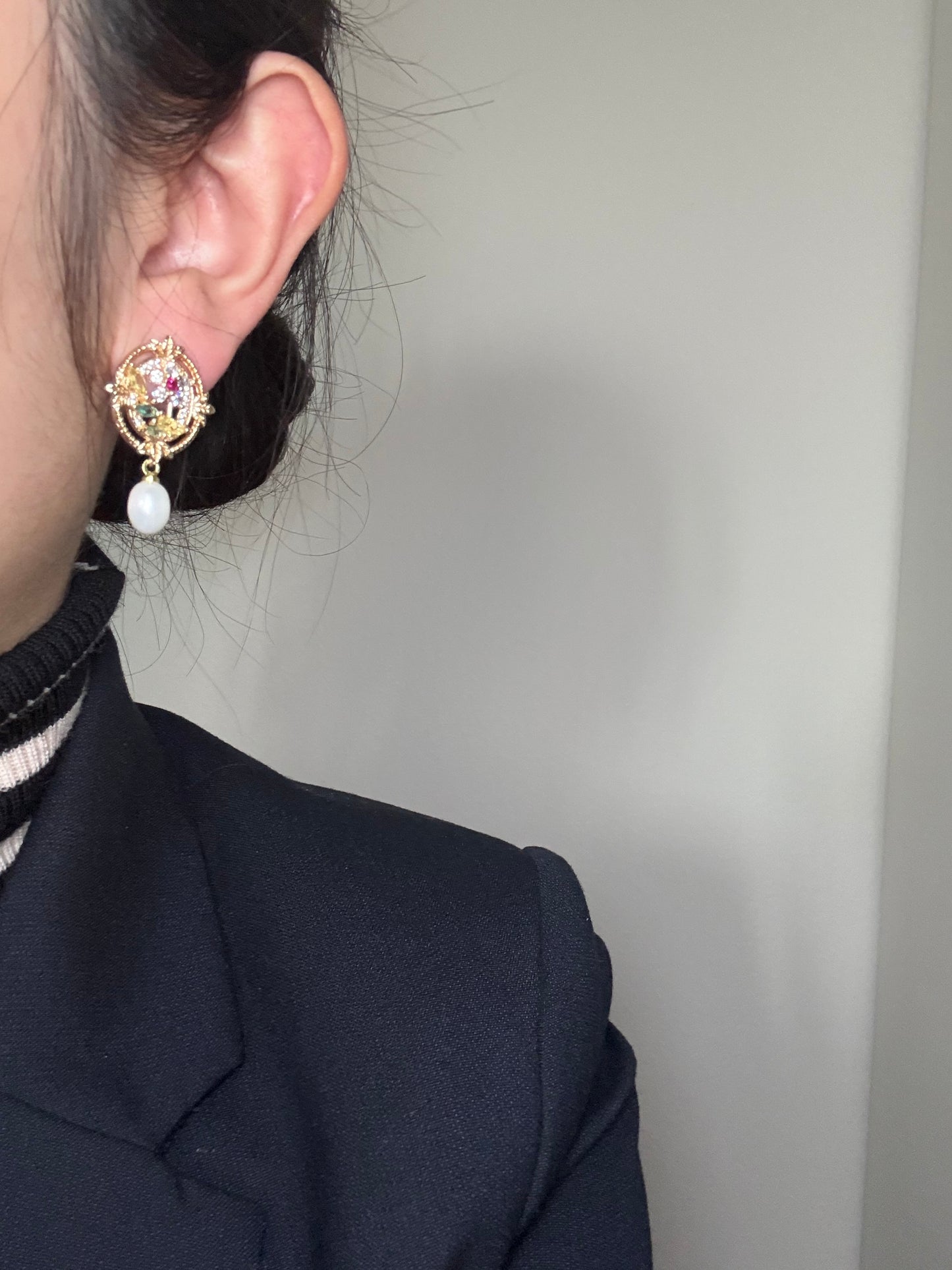 Garden Bloom Pearl Earrings