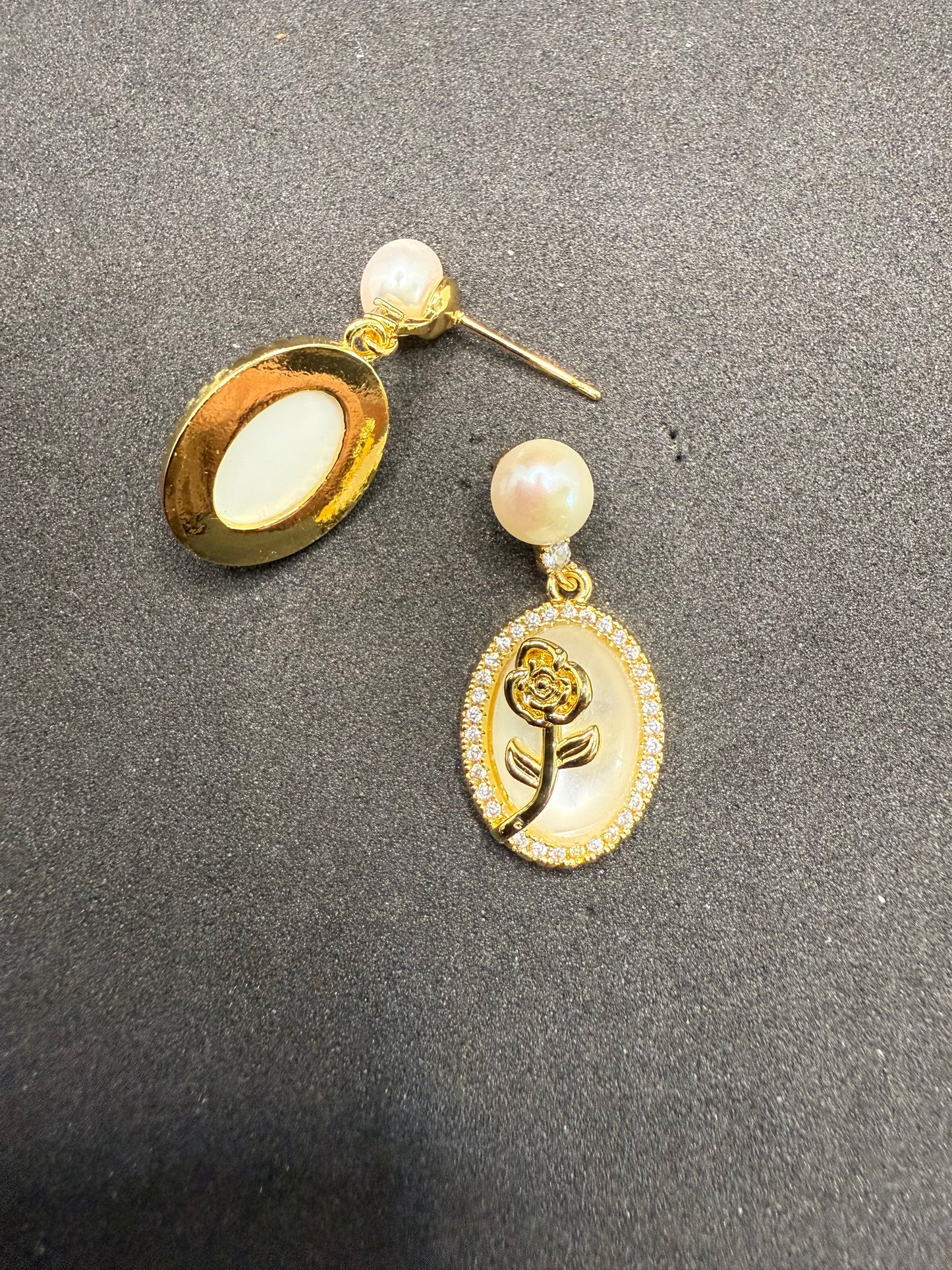 Rose Glow Pearl Earrings