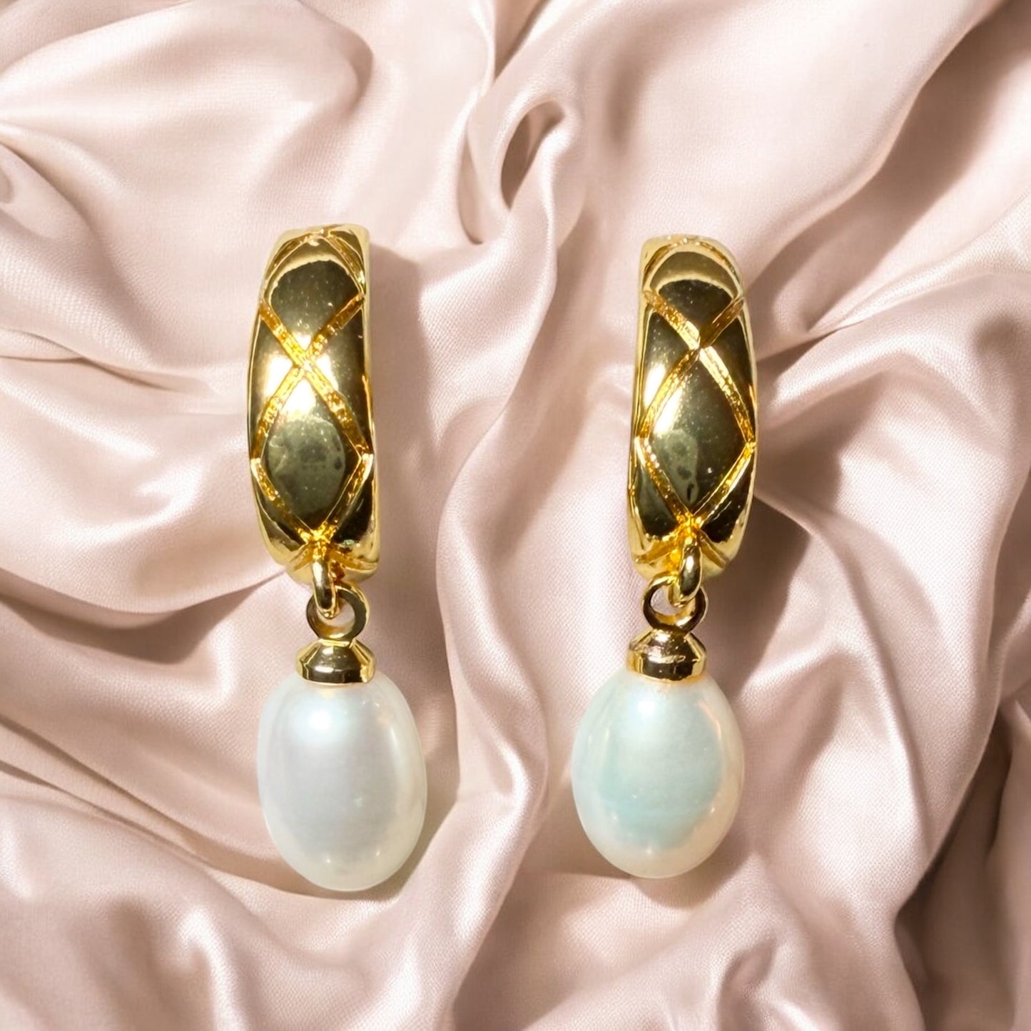 Boucles d'oreilles pendantes en perles Heirloom