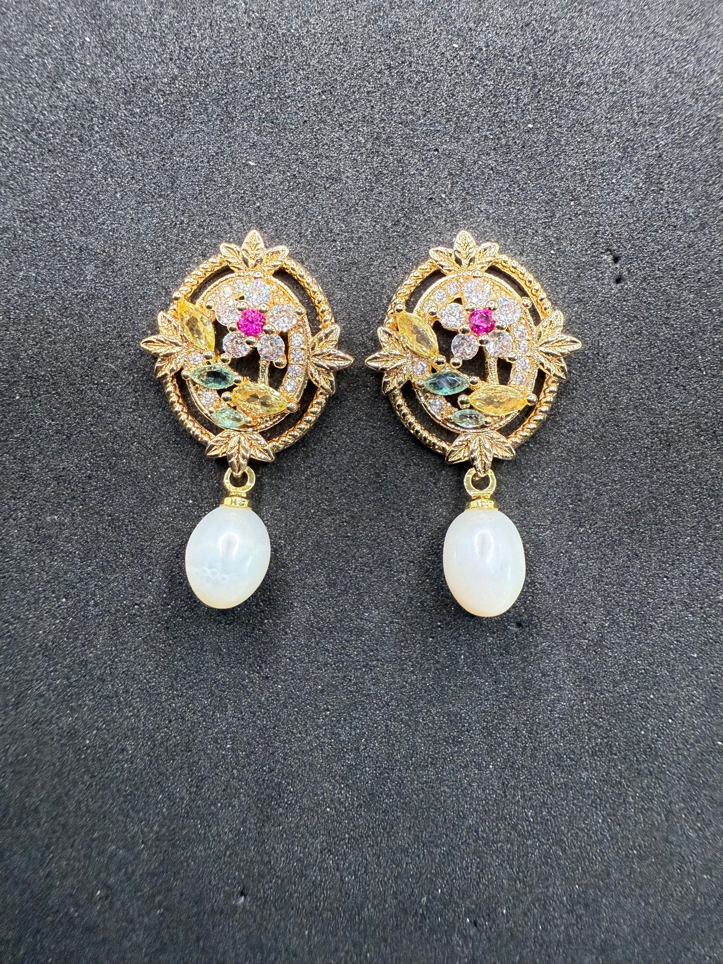 Garden Bloom Pearl Earrings