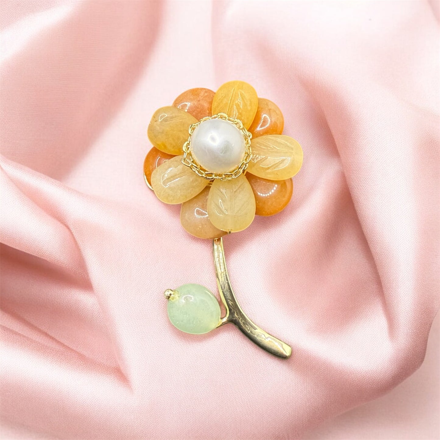 Broche Harmonie Fleur d'Or