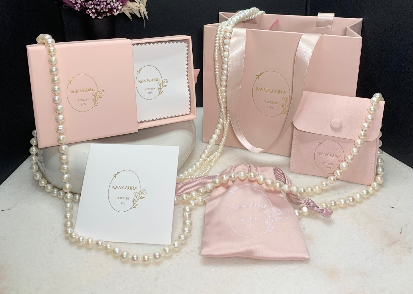 Elise Ribbon Pearl Earrings