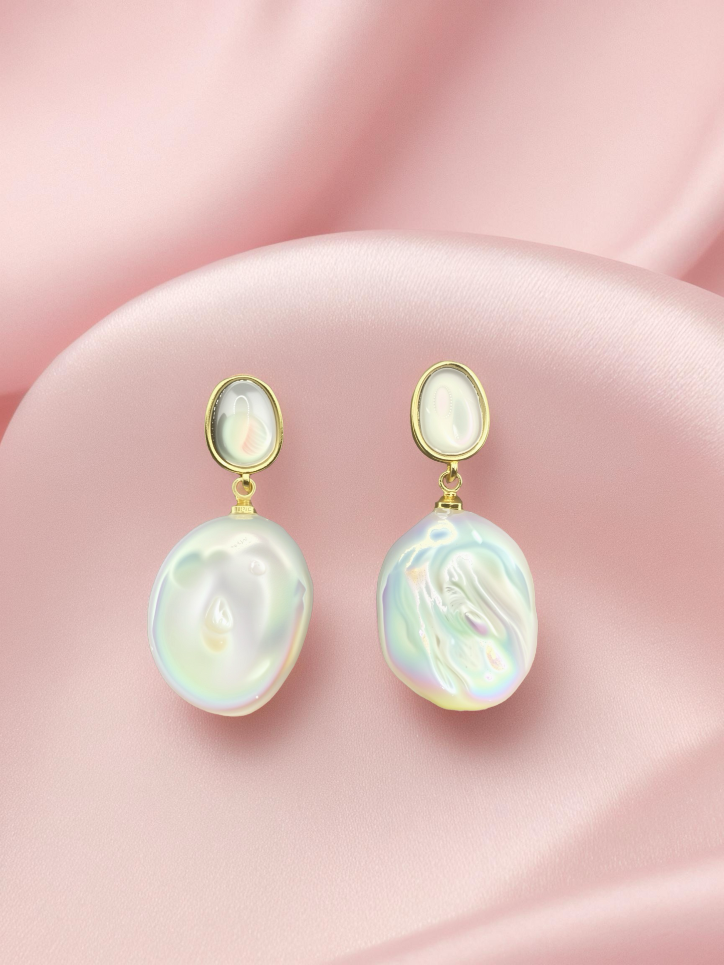 Boucles d'oreilles Lune Lustrée
