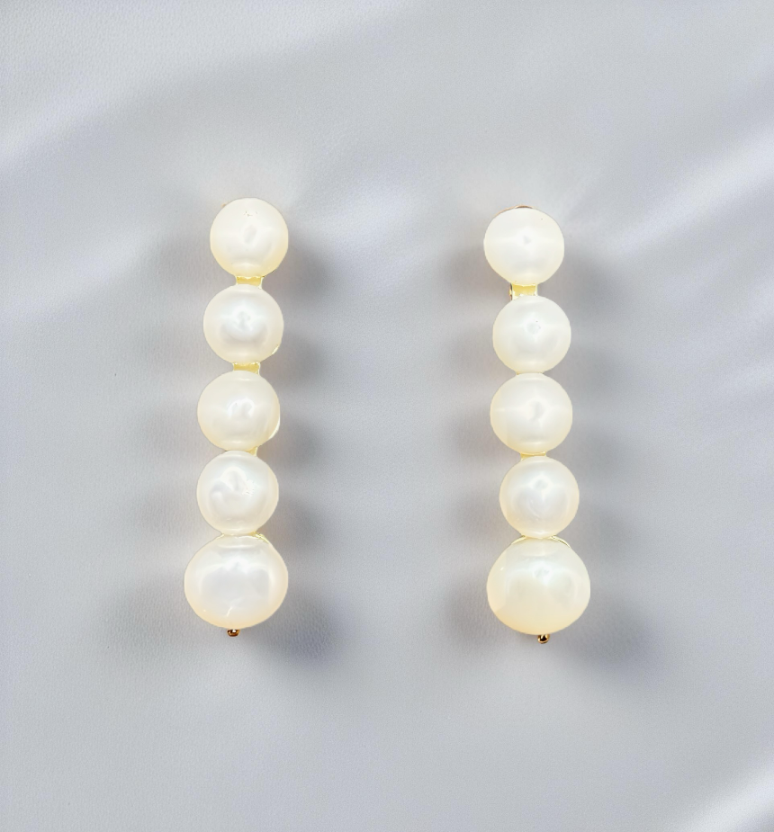 Cascading Pearl Elegance Earrings