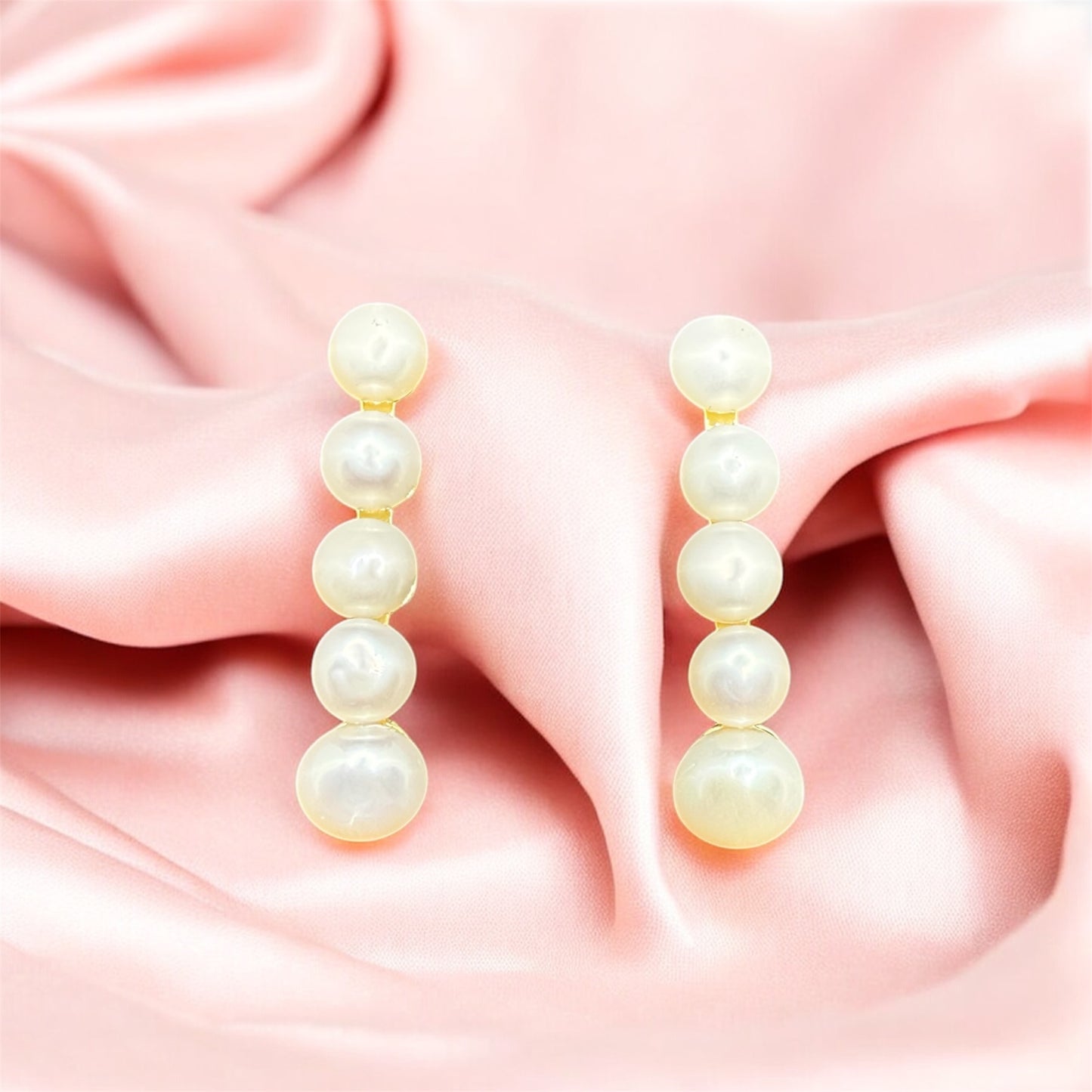 Cascading Pearl Elegance Earrings