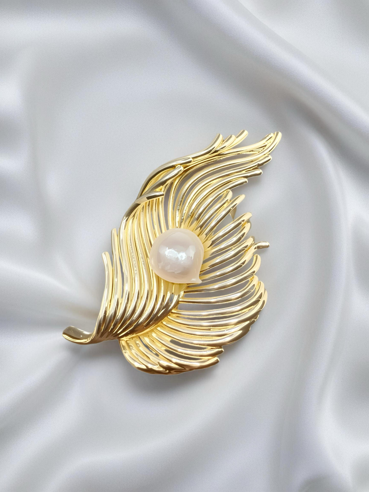 Ethereal Feather Brooch