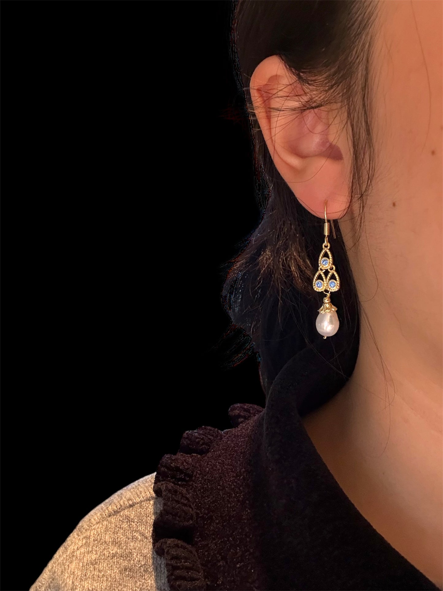 Celeste Drop Hook Earrings