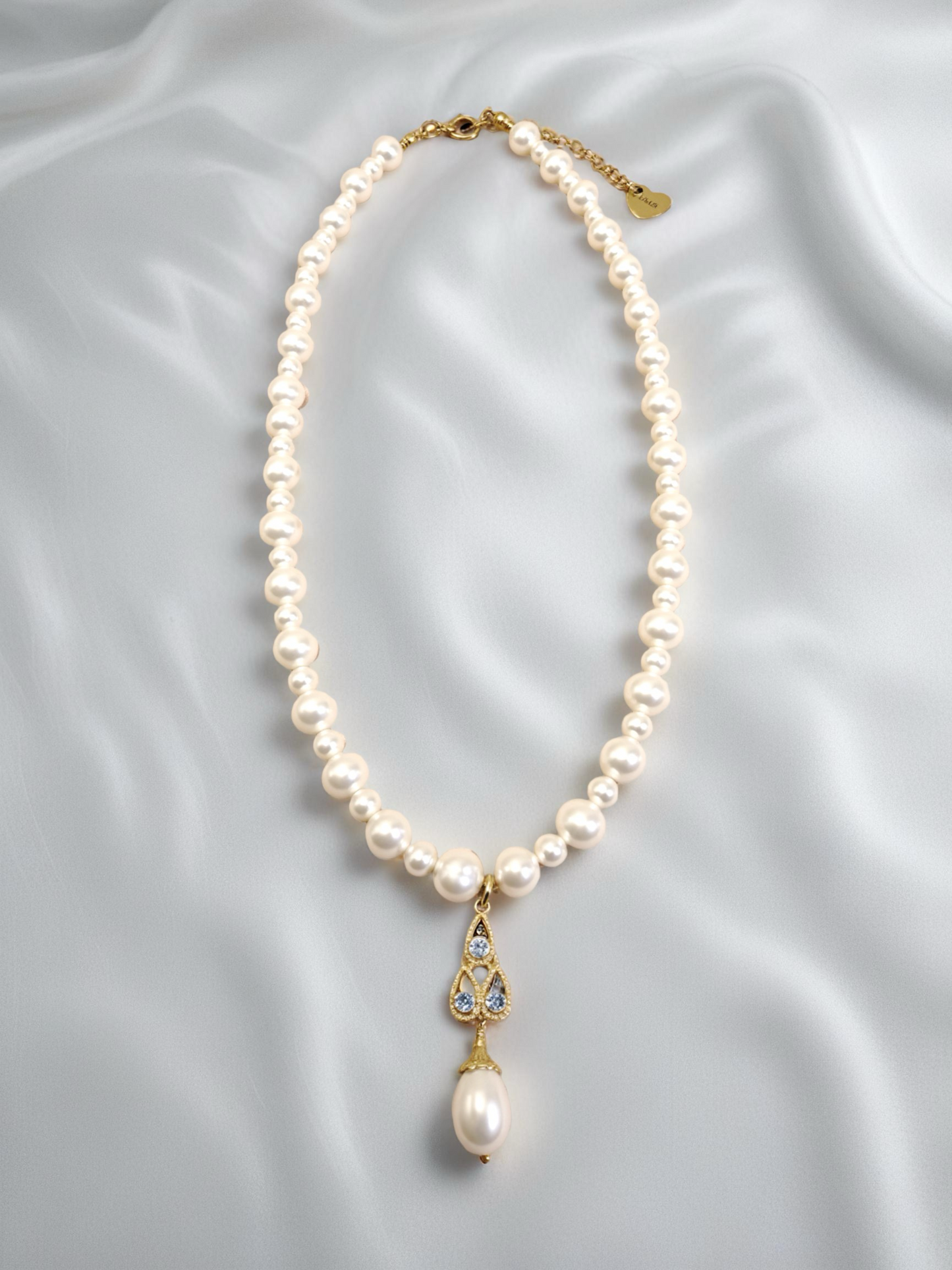 Blue Tear Pearl Necklace