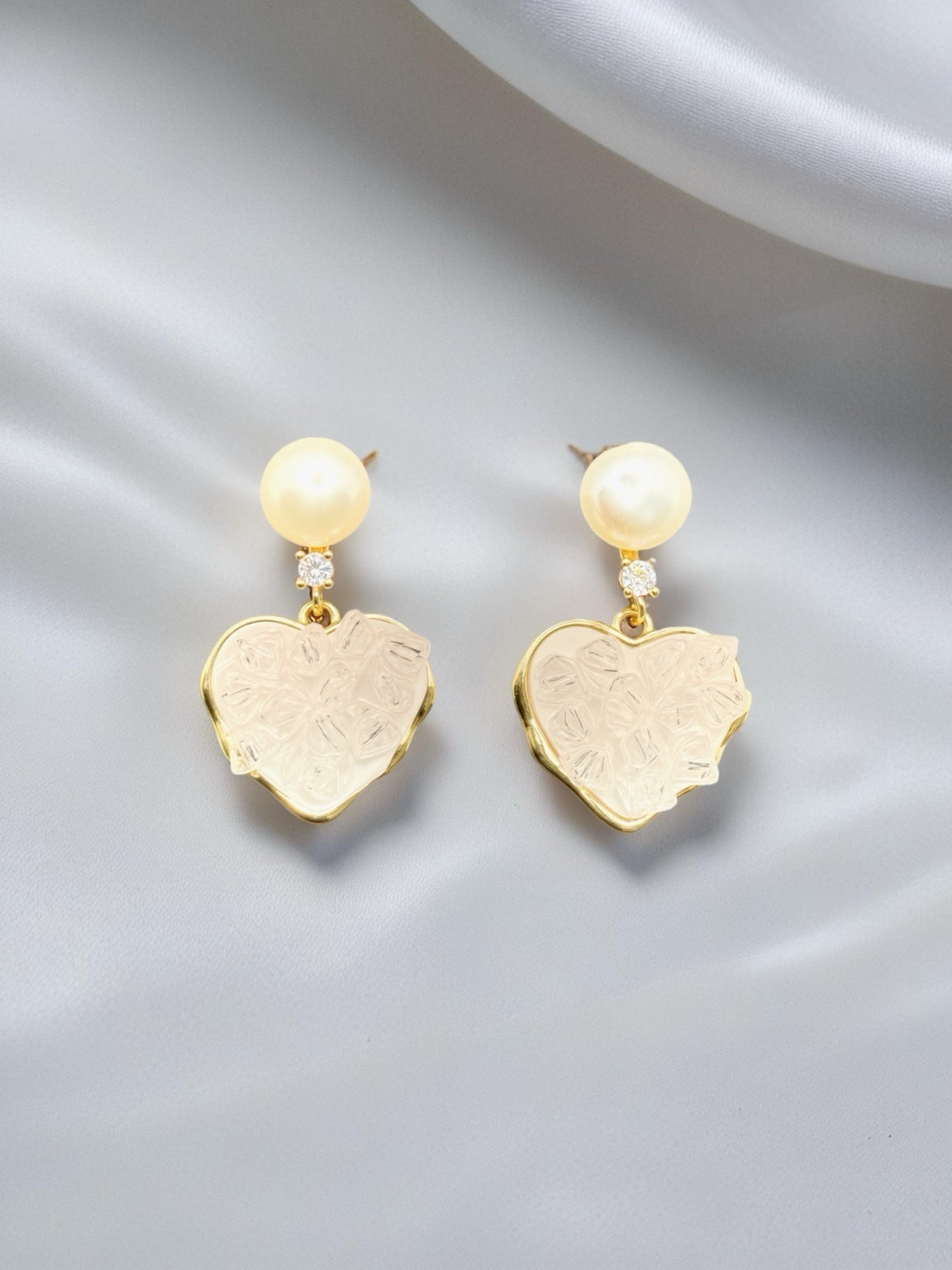 Blushing Heart Earrings