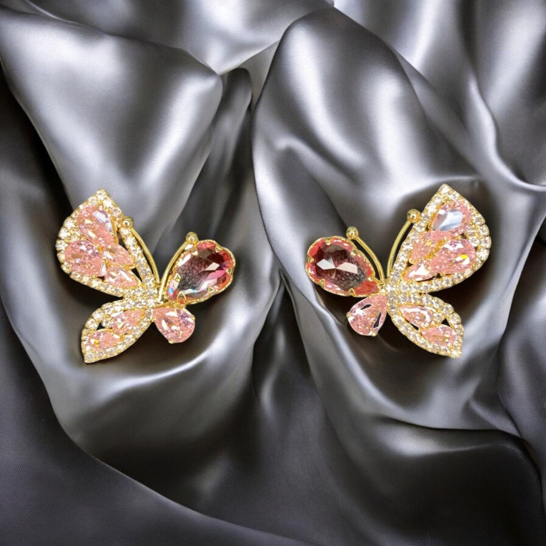 Pink Gradient Wings Butterfly Earring