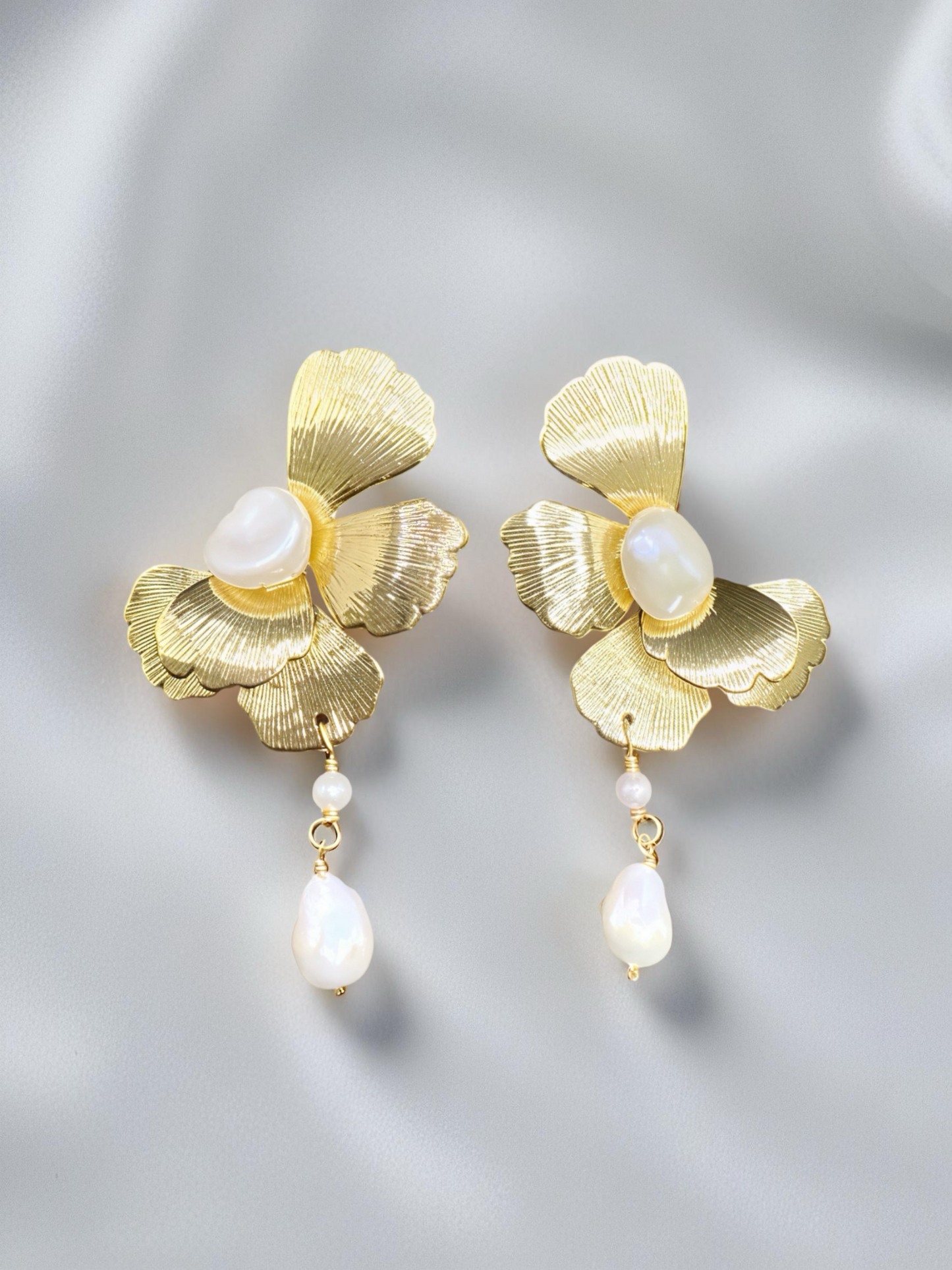 Eveline Gilded Petal Earrings