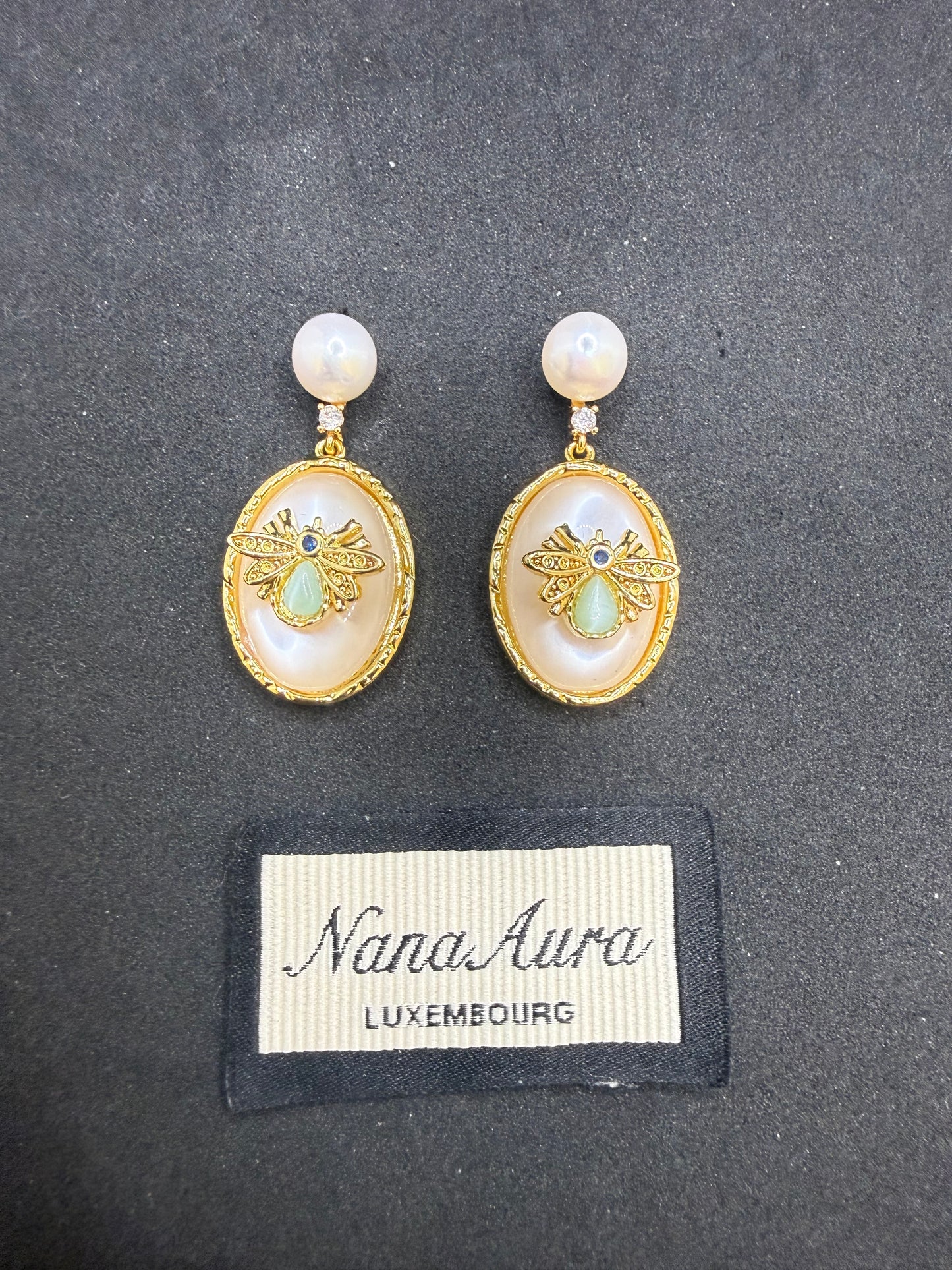 Aurora Bee Pearl Earrings