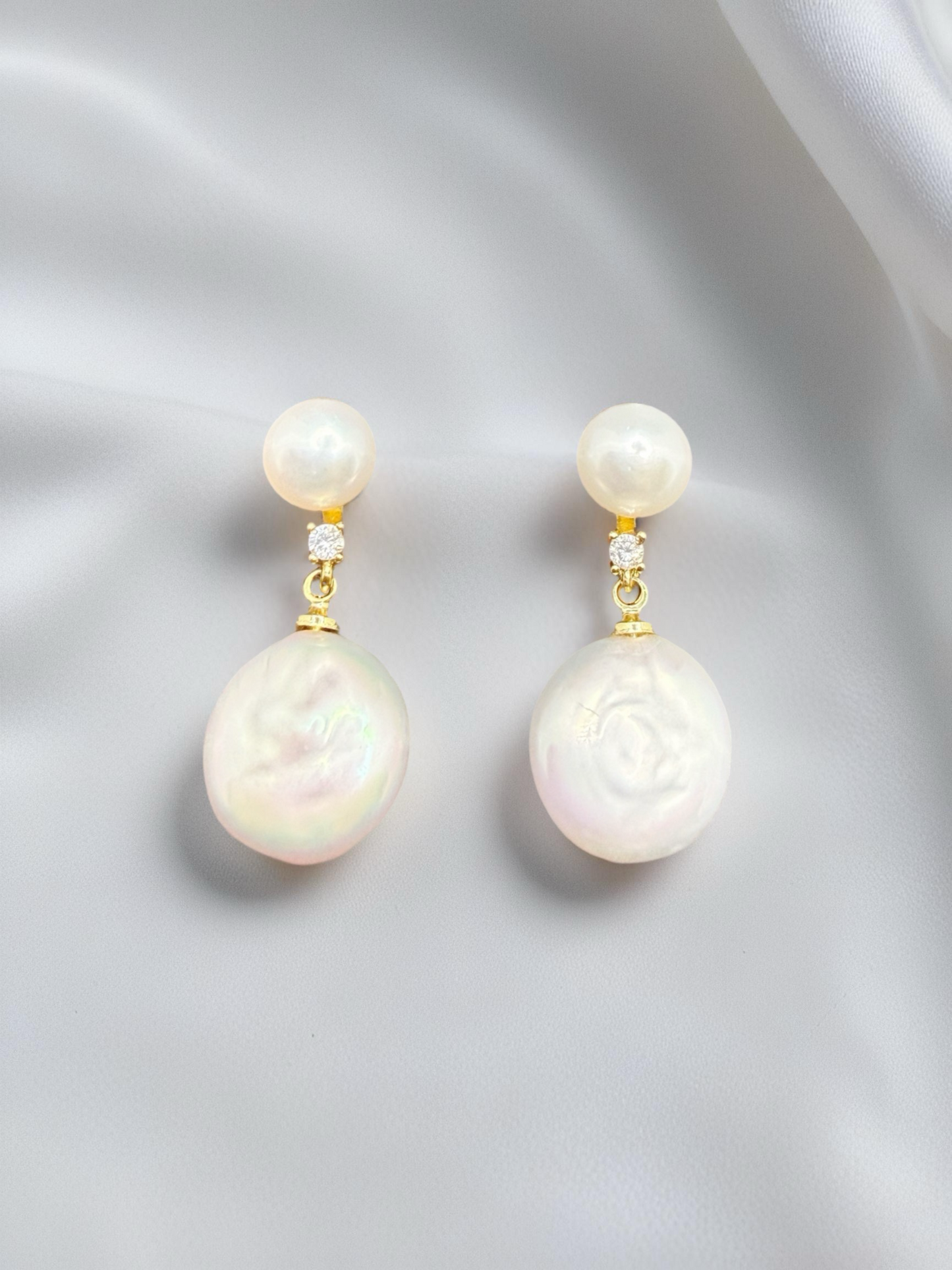 Boucles d'oreilles baroques Luna