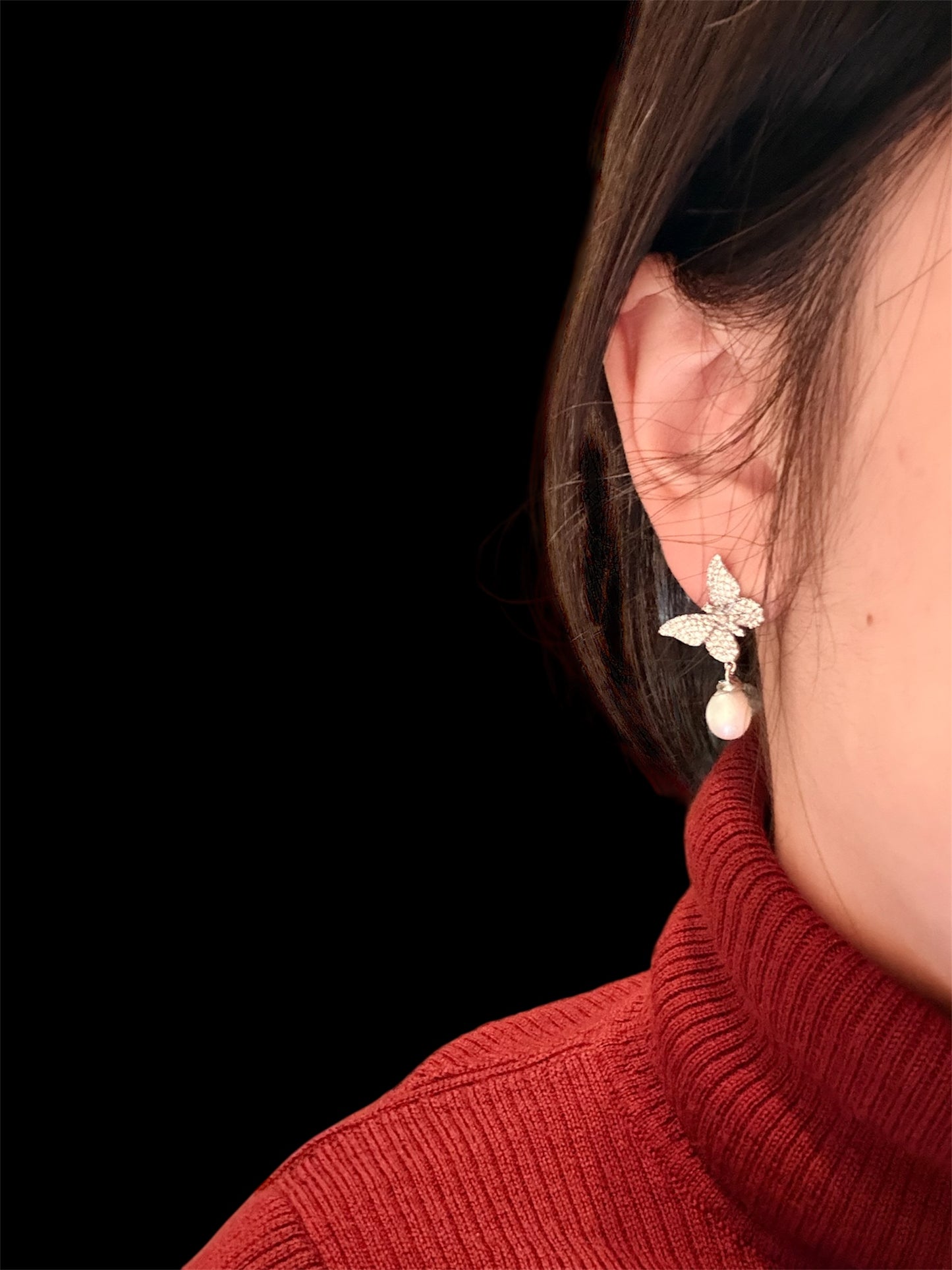 Boucles d'oreilles papillon Lila