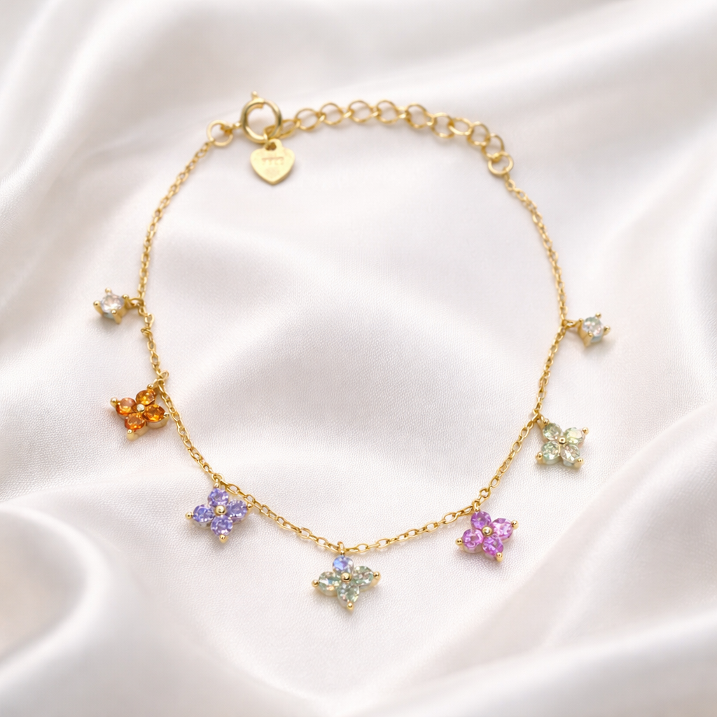 Elowen Rainbow Clover Bracelet
