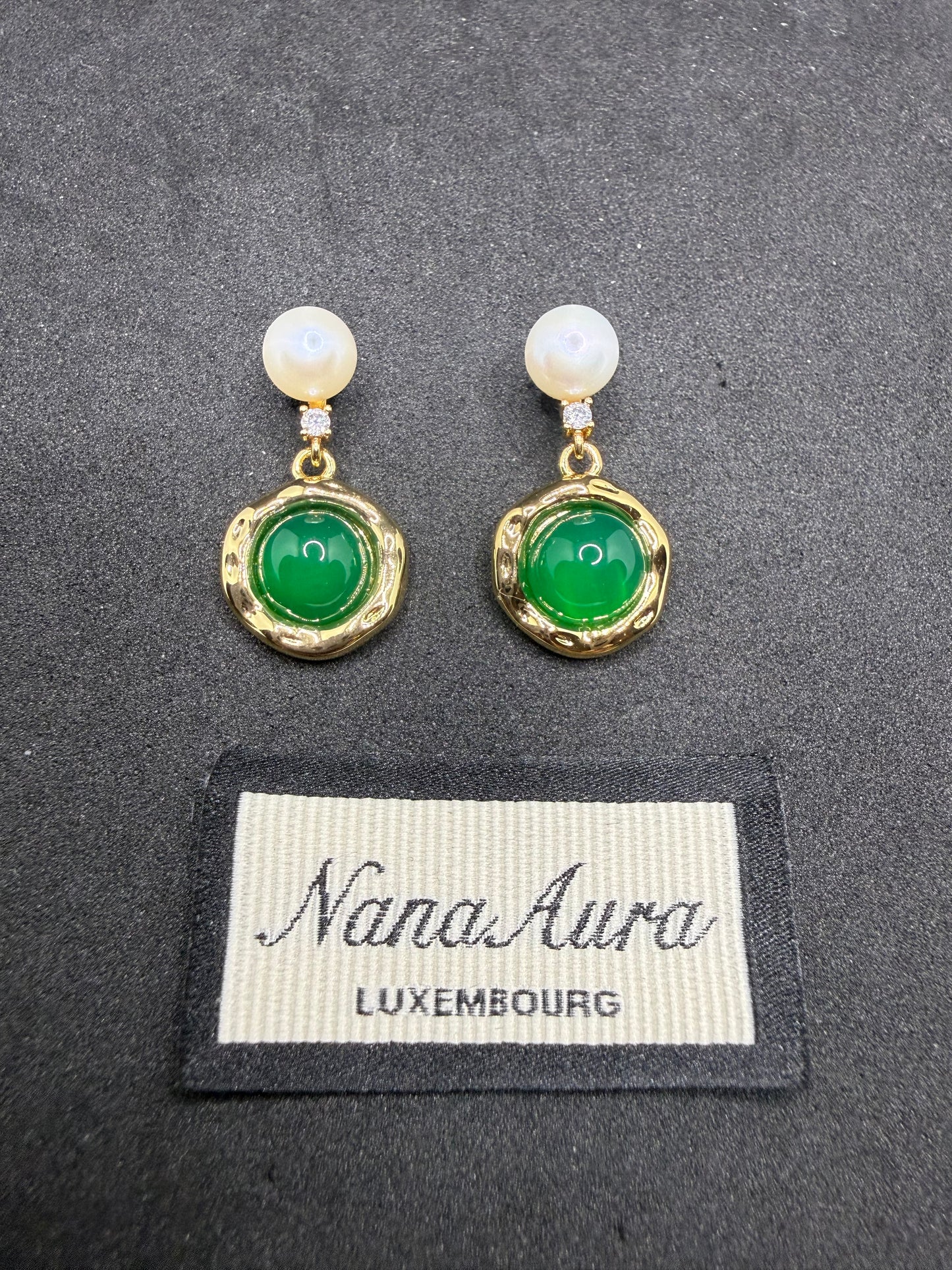 Boucles d'oreilles Halo Agate