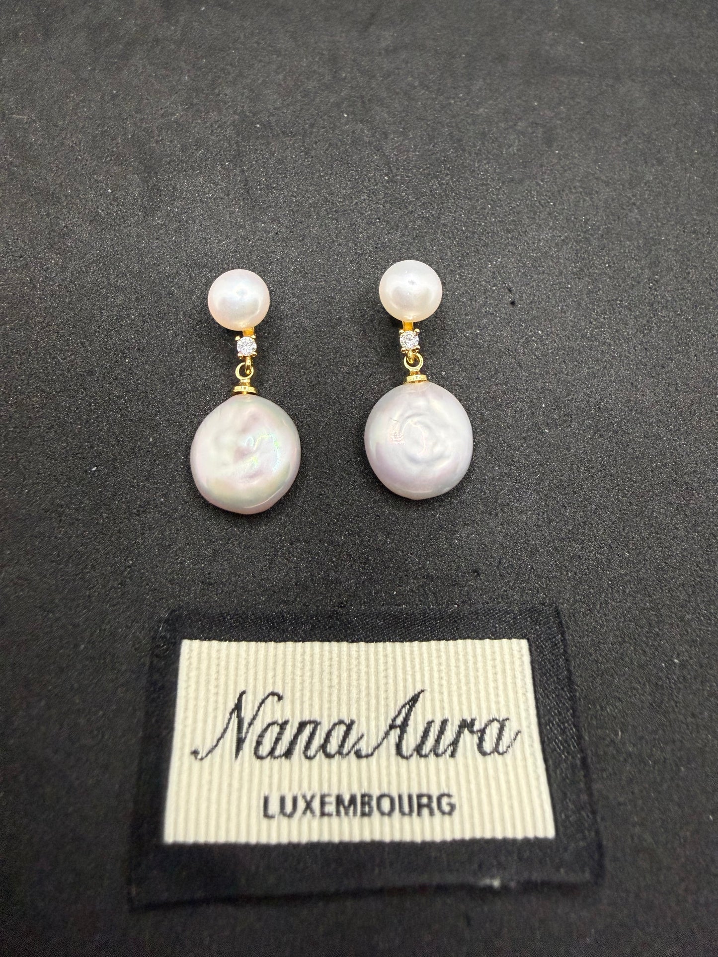 Boucles d'oreilles baroques Luna