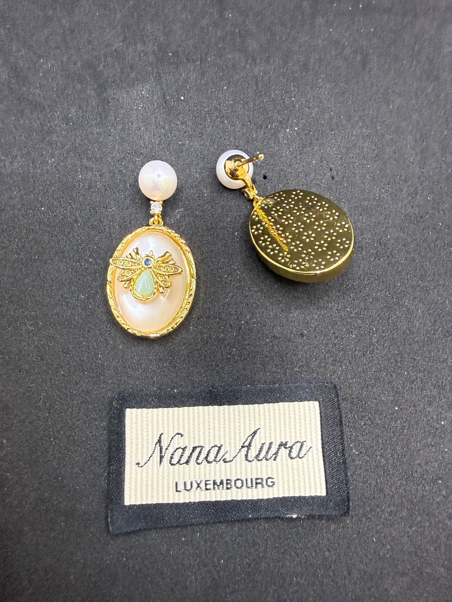 Aurora Bee Pearl Earrings