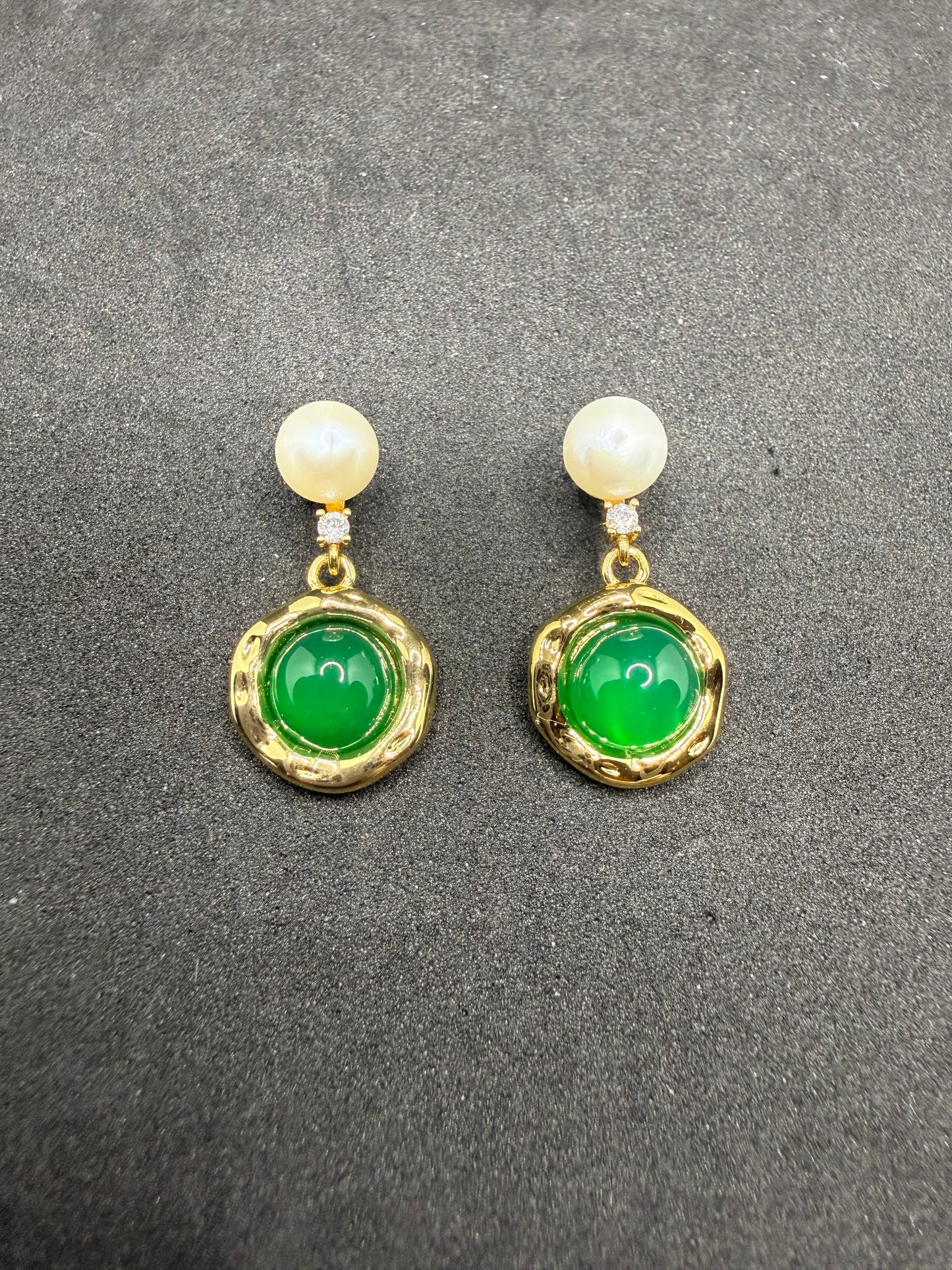 Boucles d'oreilles Halo Agate