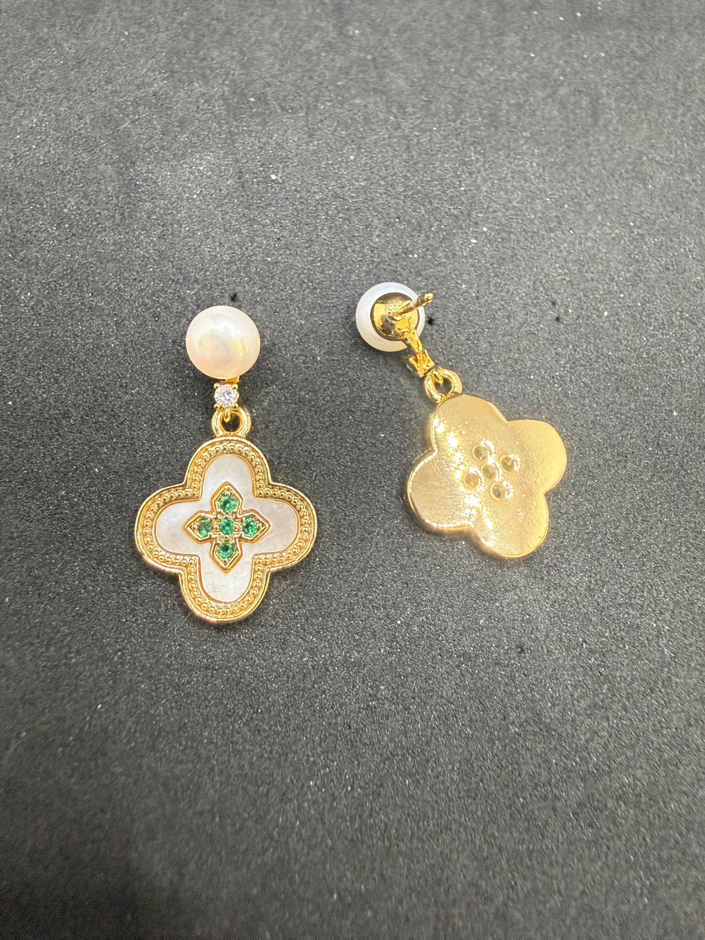 Boucles d'oreilles perles Verde Trèfle