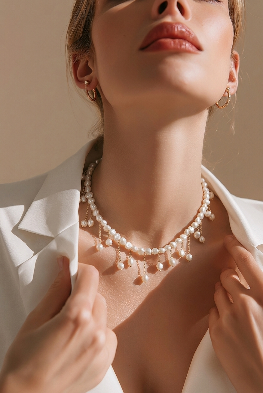 Seraphina Pearl Drop Necklace