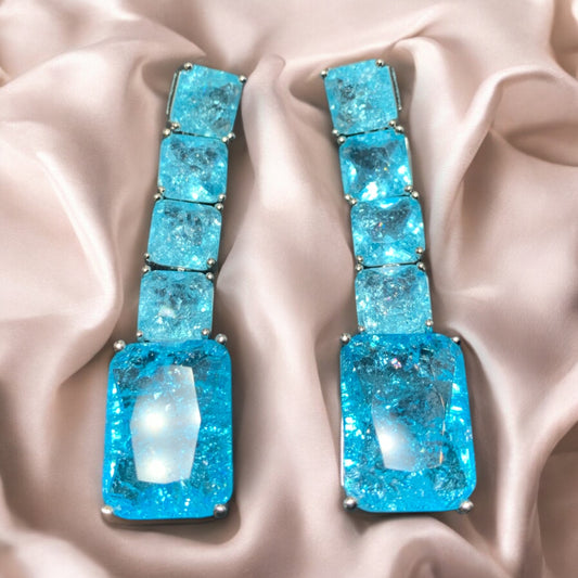 Blue Celestial Cascade Earrings - 2 Colors