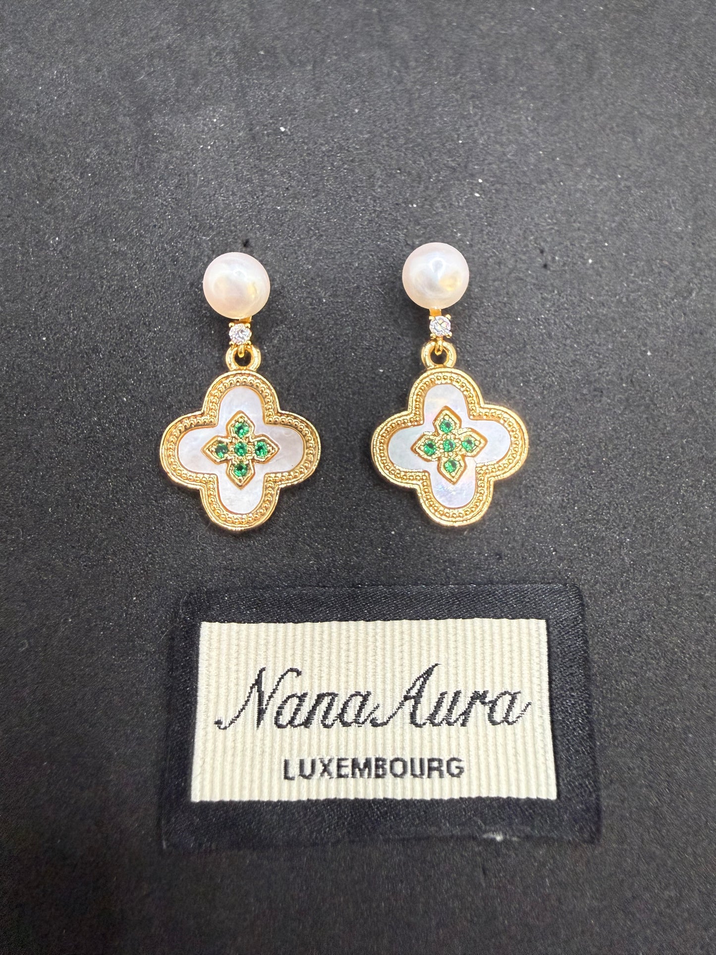 Boucles d'oreilles perles Verde Trèfle
