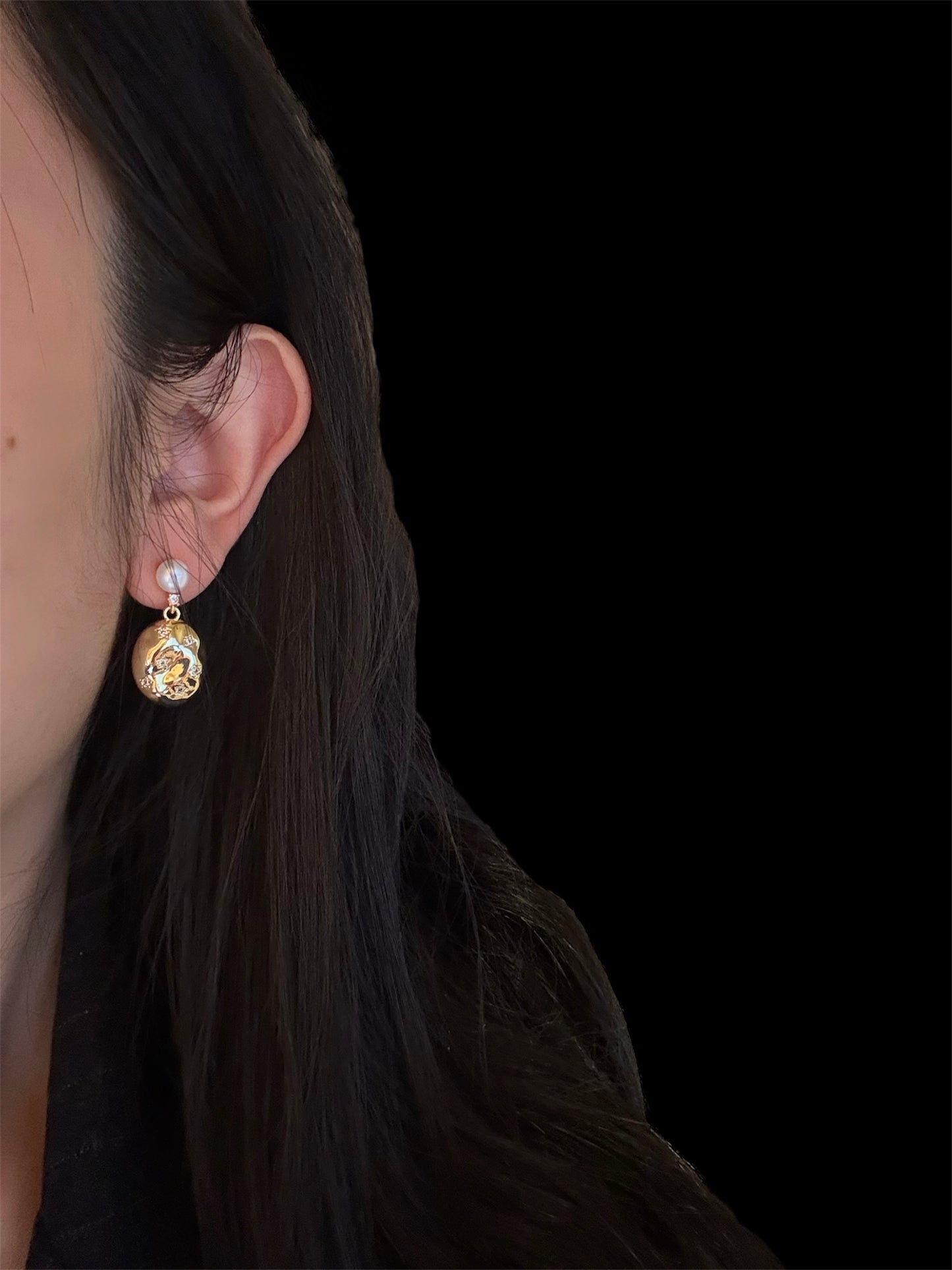 Boucles d'oreilles Galets Étoilés