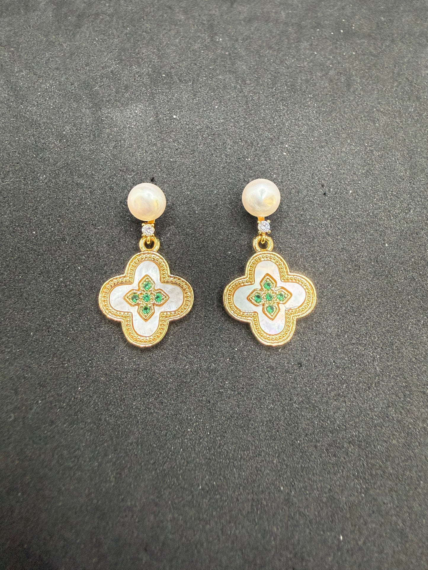 Boucles d'oreilles perles Verde Trèfle