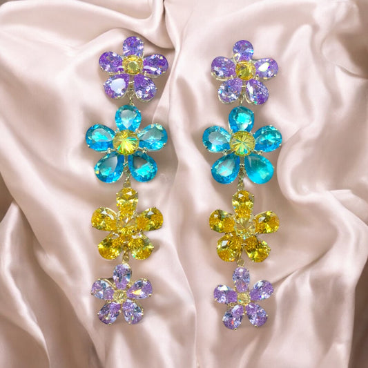 Floral Cascade Earrings - 3 Colors