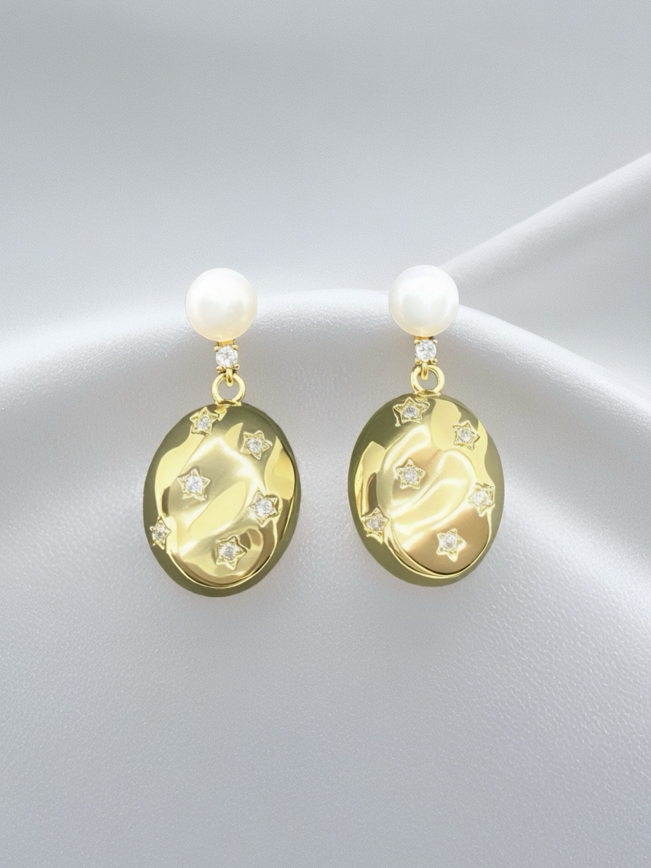 Boucles d'oreilles Galets Étoilés