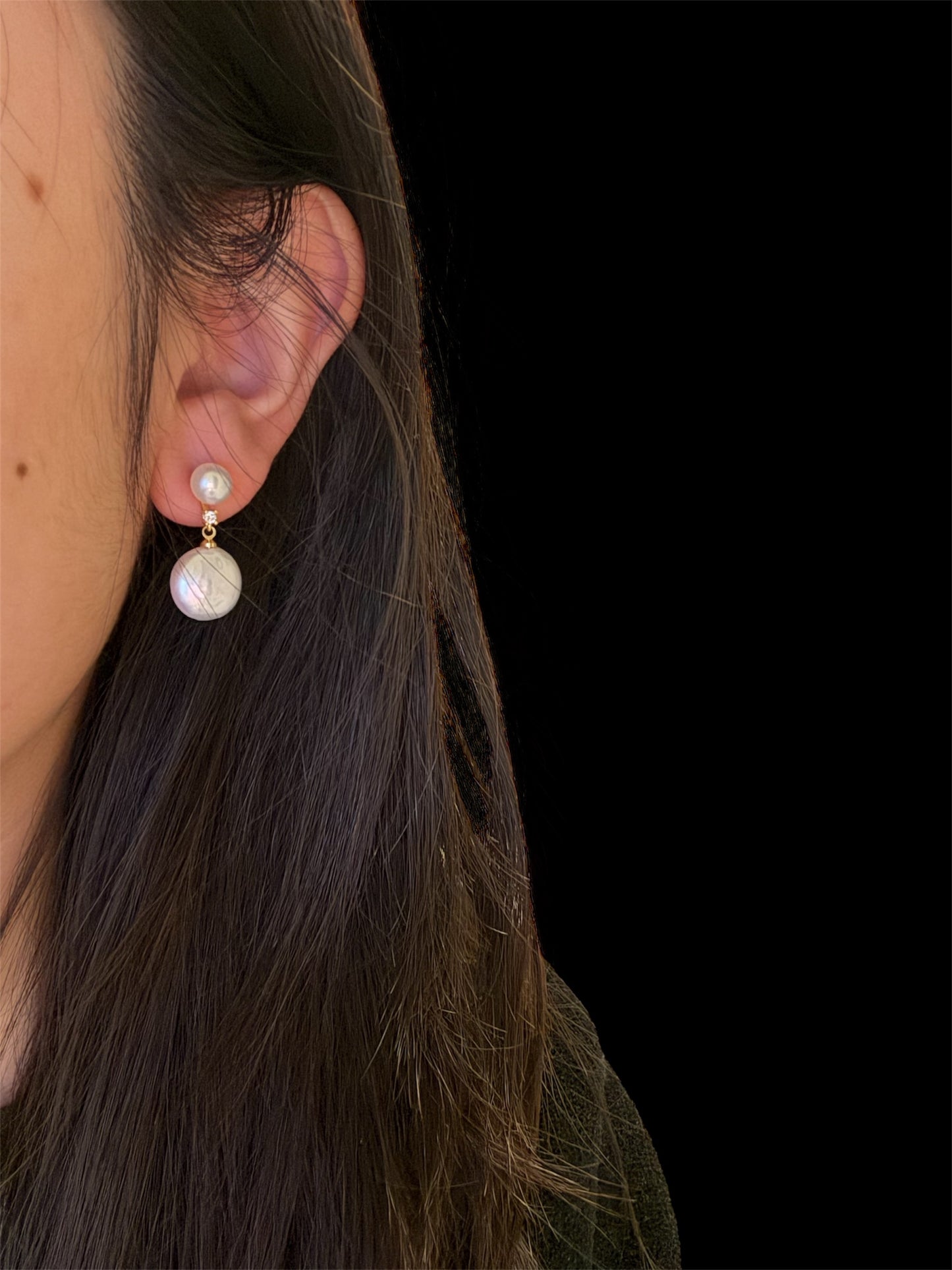 Boucles d'oreilles baroques Luna