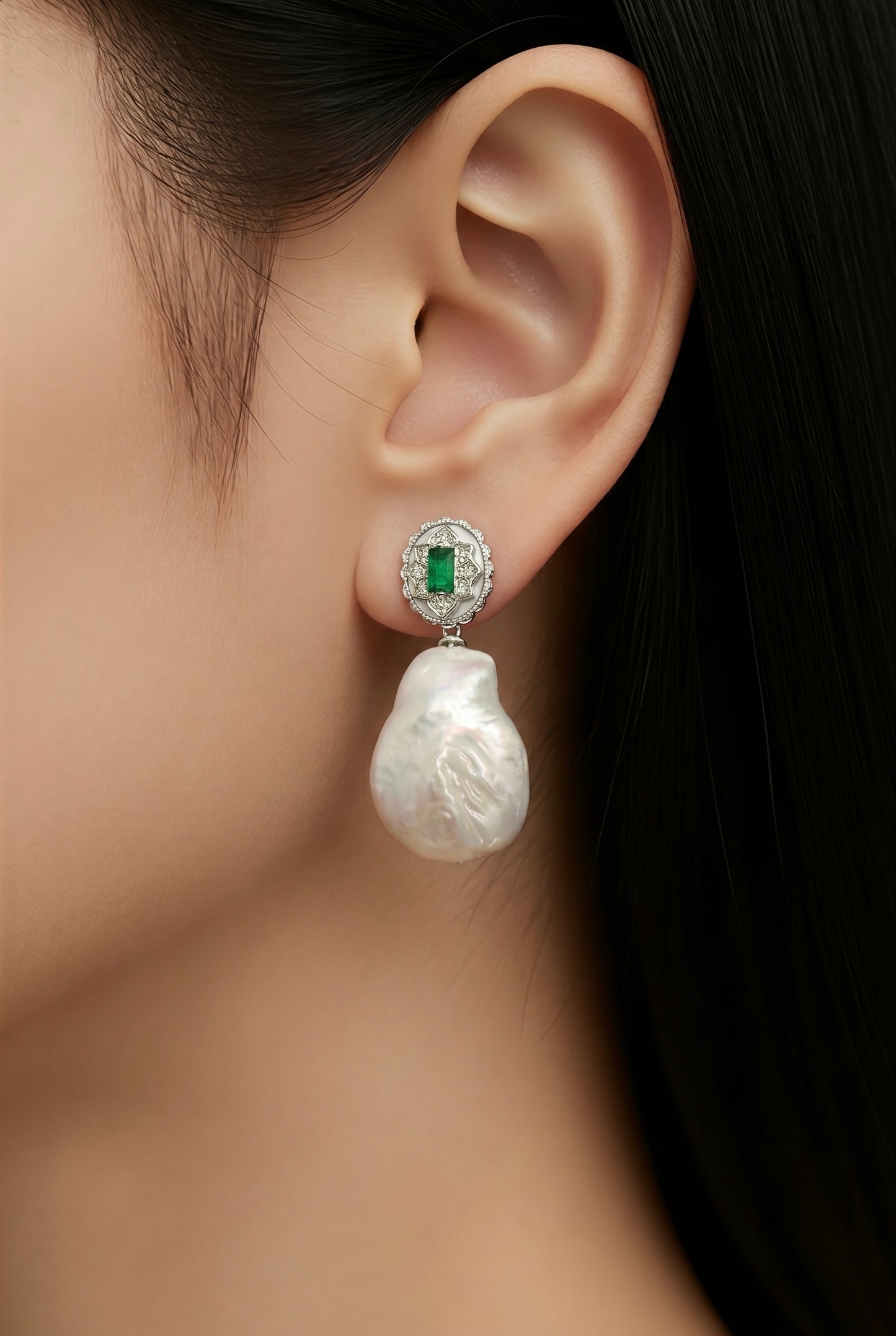 Boucles d'oreilles baroques Elowen