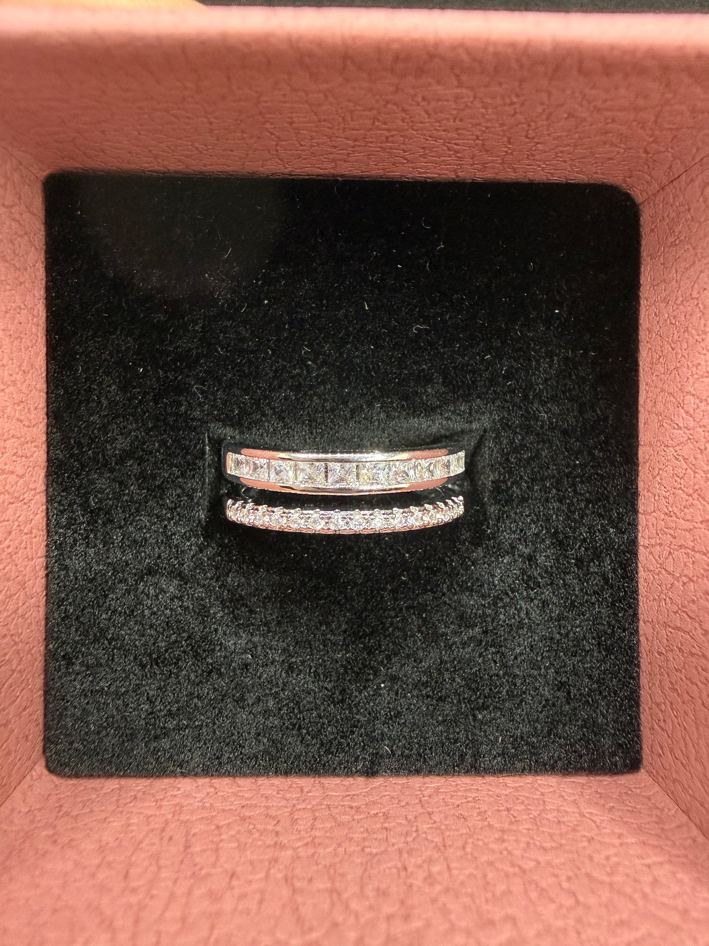 Bague éternité double rangée