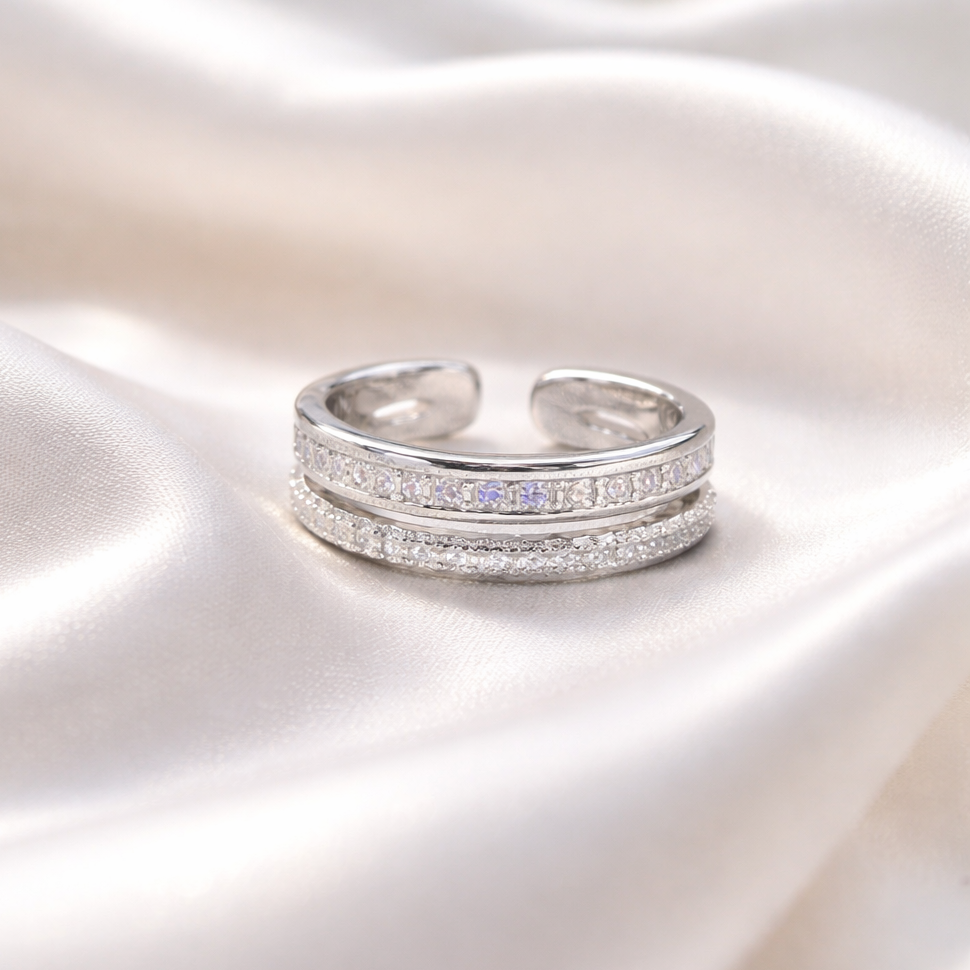 Bague éternité double rangée