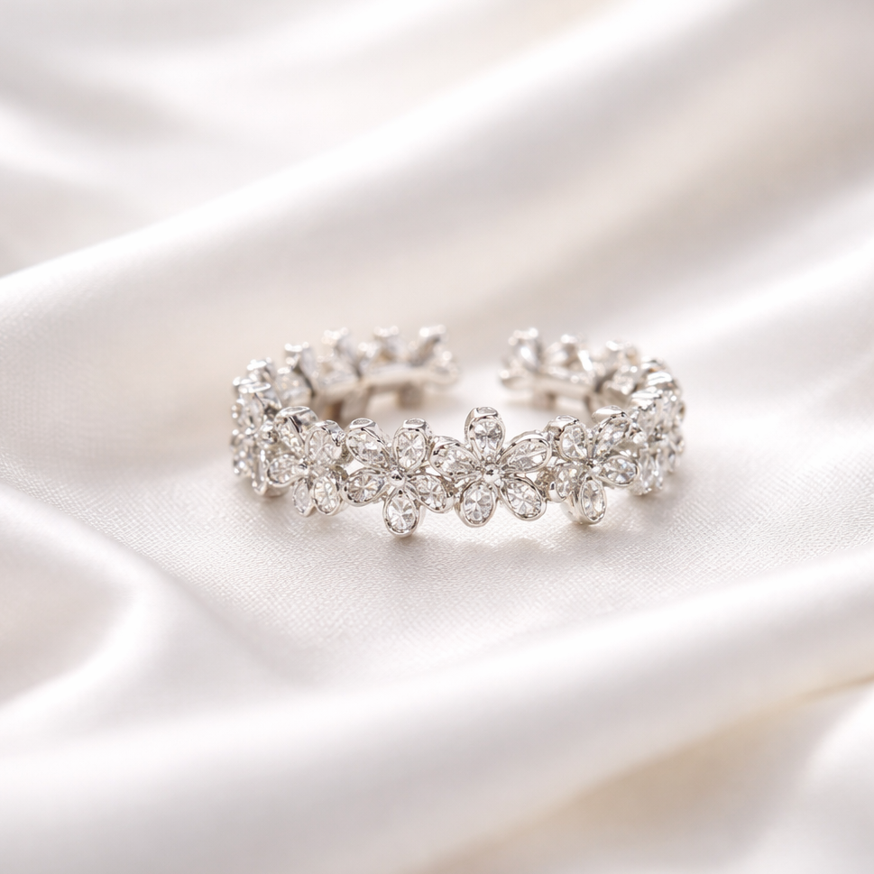 Bague motif floral