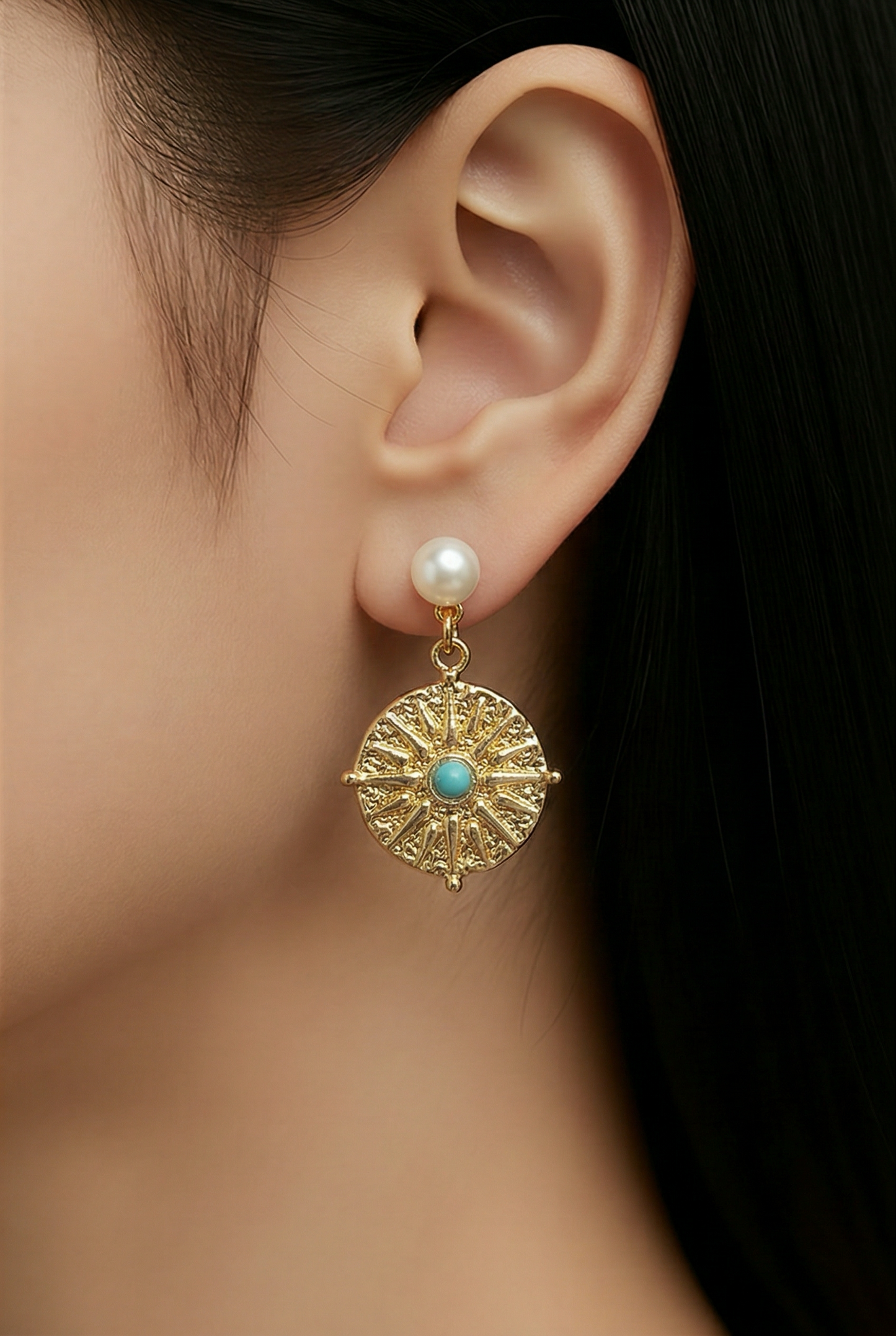 Boucles d'oreilles Solis Turquoise