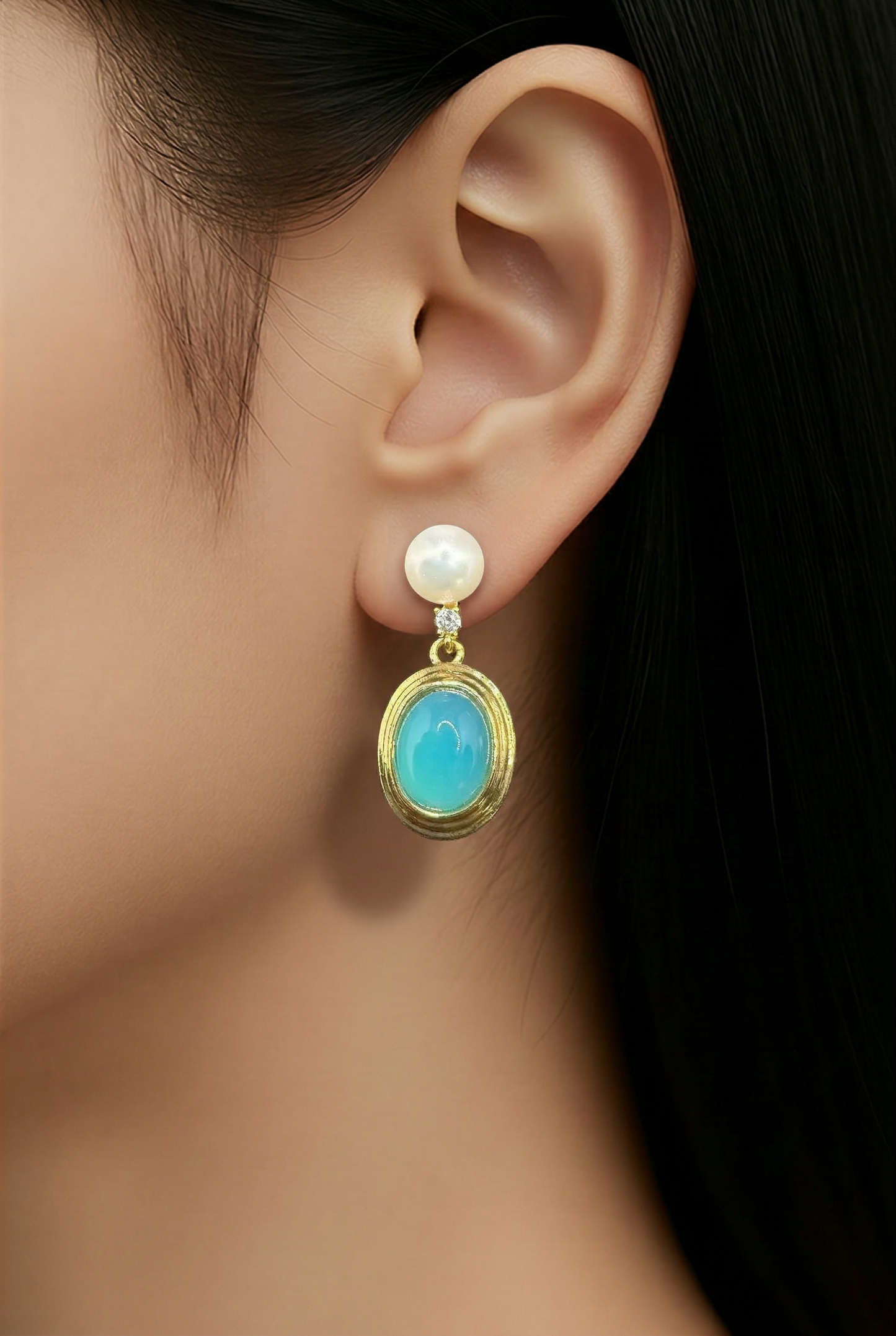 Boucles d'oreilles Aura Agate