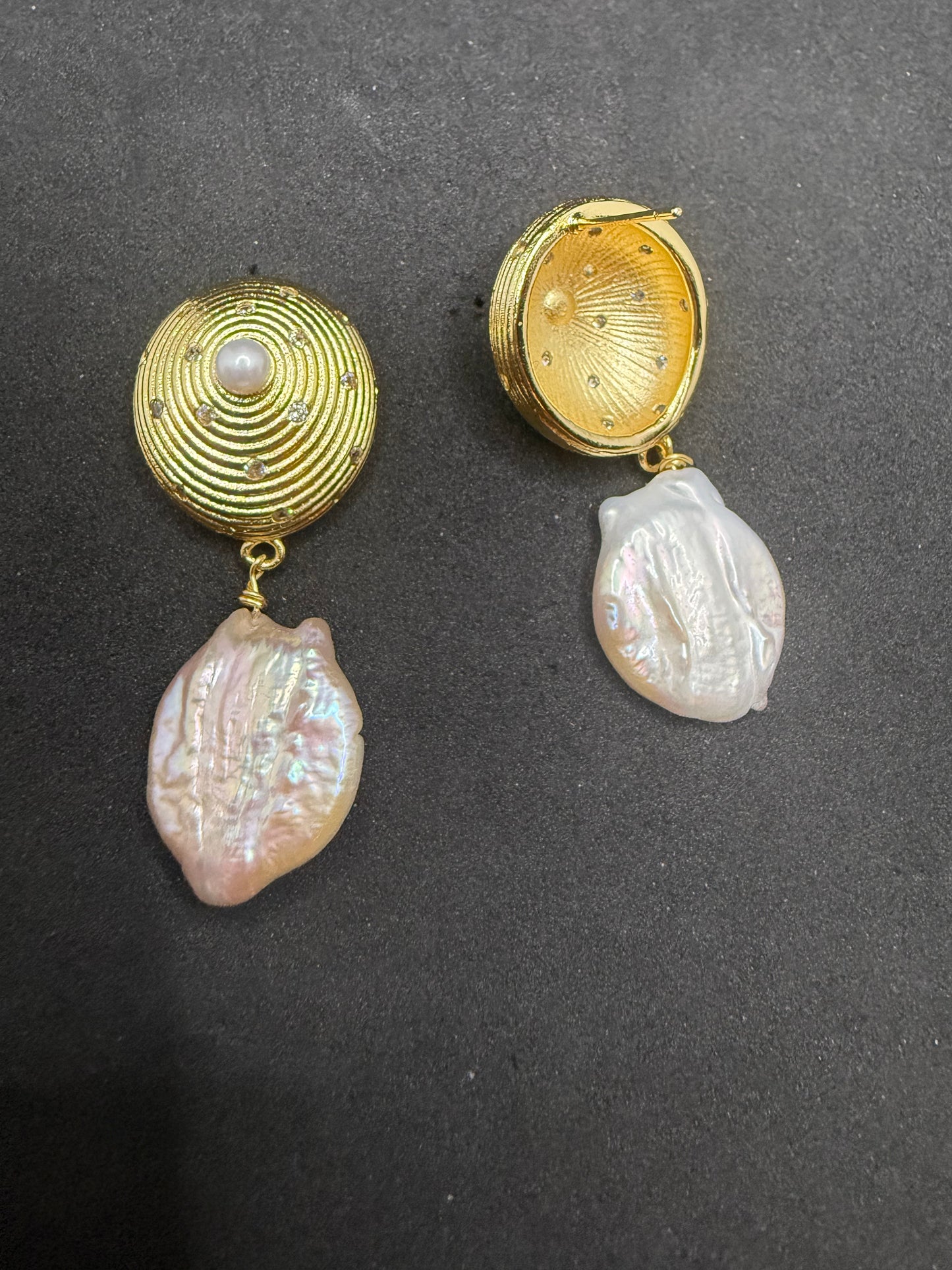 Boucles d'oreilles baroques Lila