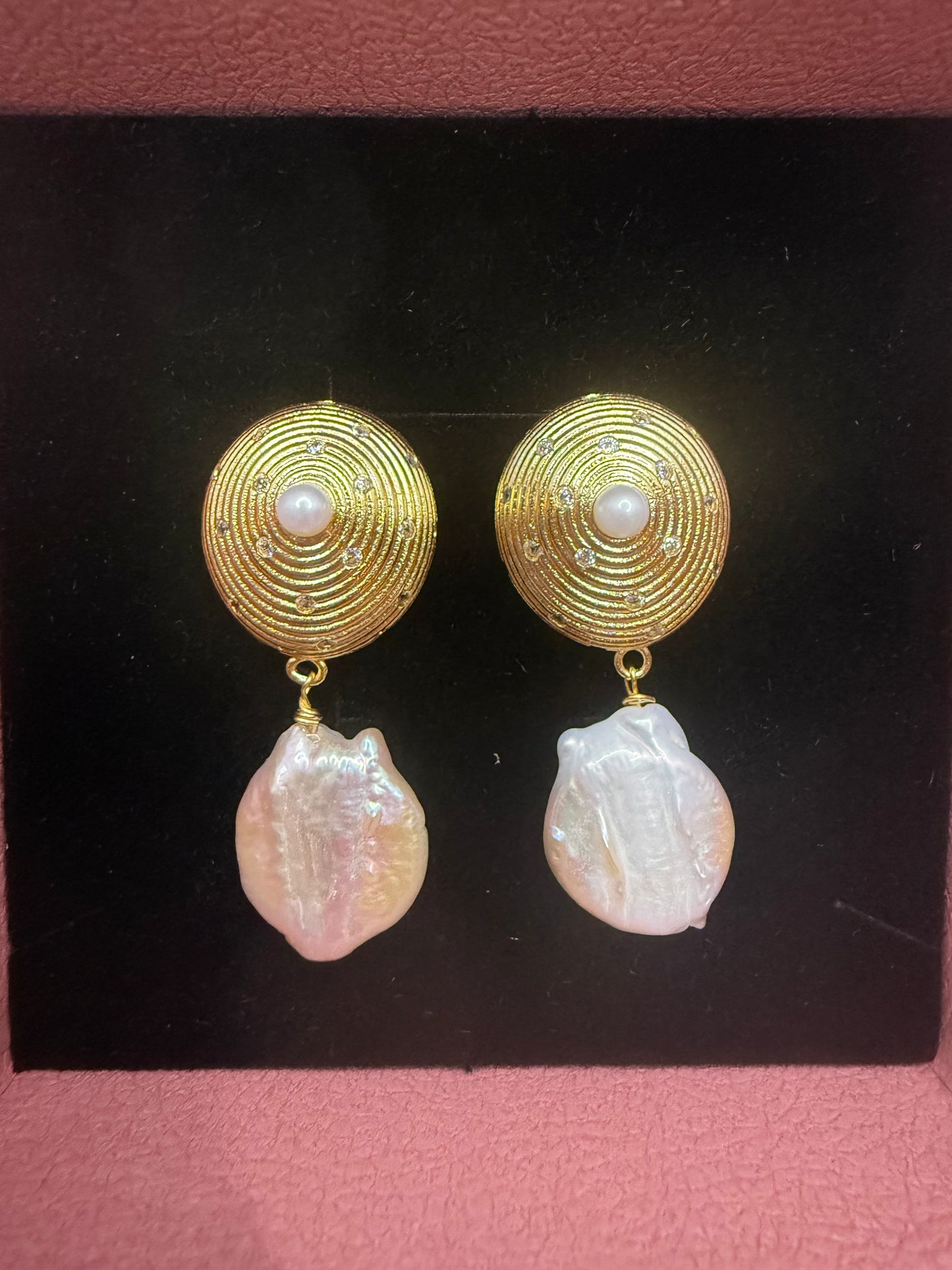 Boucles d'oreilles baroques Lila