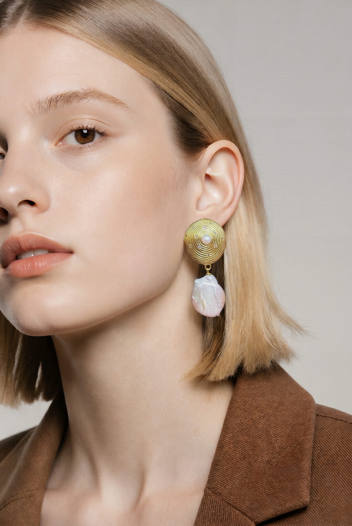 Boucles d'oreilles baroques Lila